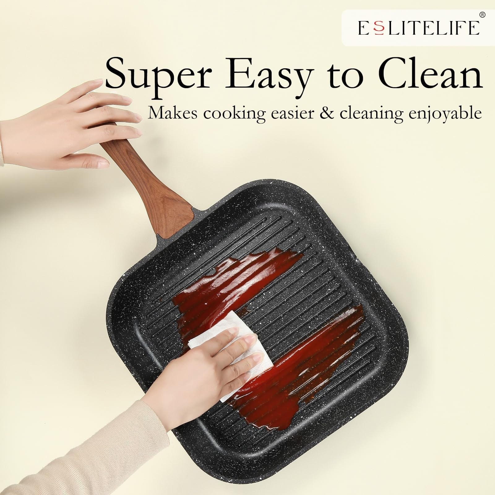 Optimized eBay Title:  "11-Inch Nonstick Grill Pan with Lid & Tongs - Versatile5
