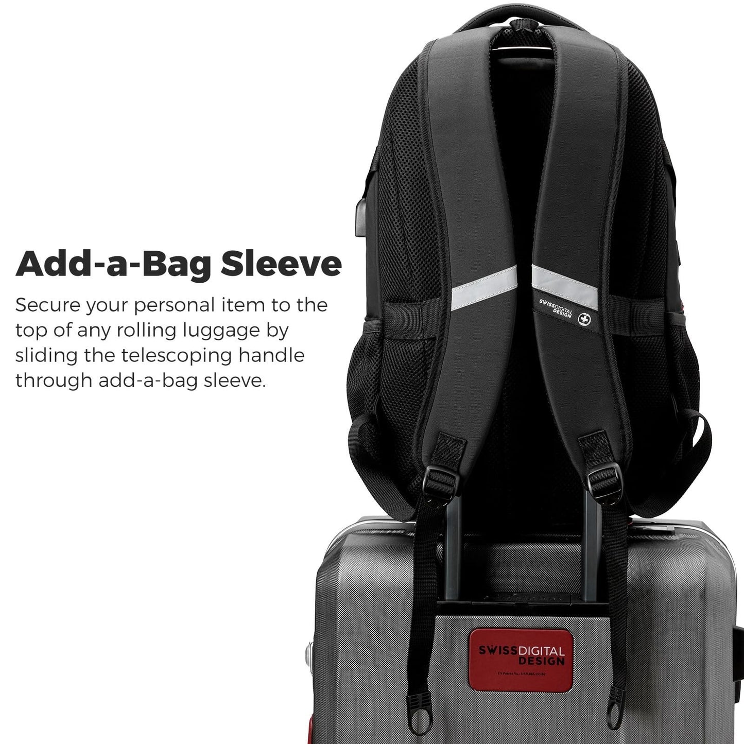 Travel Laptop Backpack with USB Charging Port, Fits 15.6" Computer, 31L College4