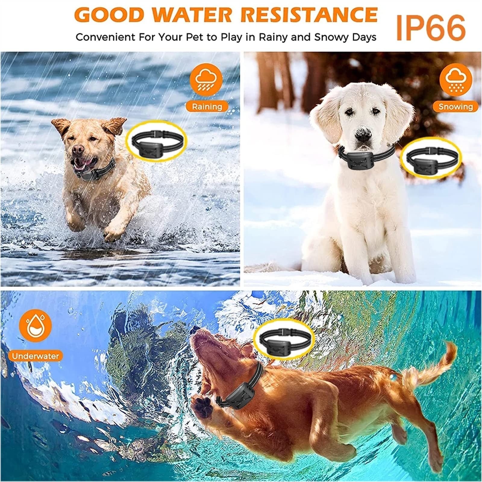 2-in-1 Wireless Dog Fence & Training Collar, Waterproof, Adjustable Vibration &3