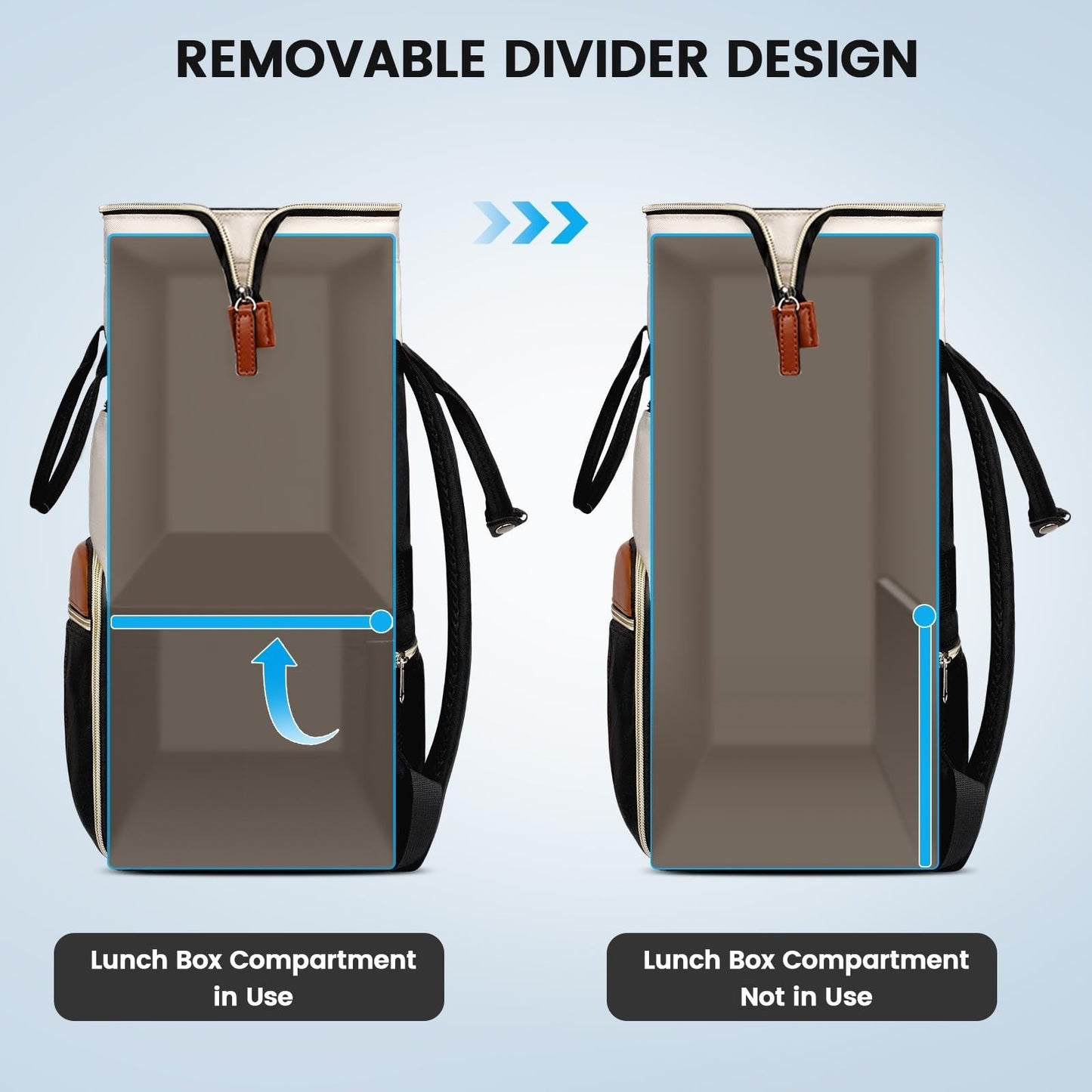 15.6" Laptop Backpack with Insulated Lunch Box, Work & College Backpack Set4