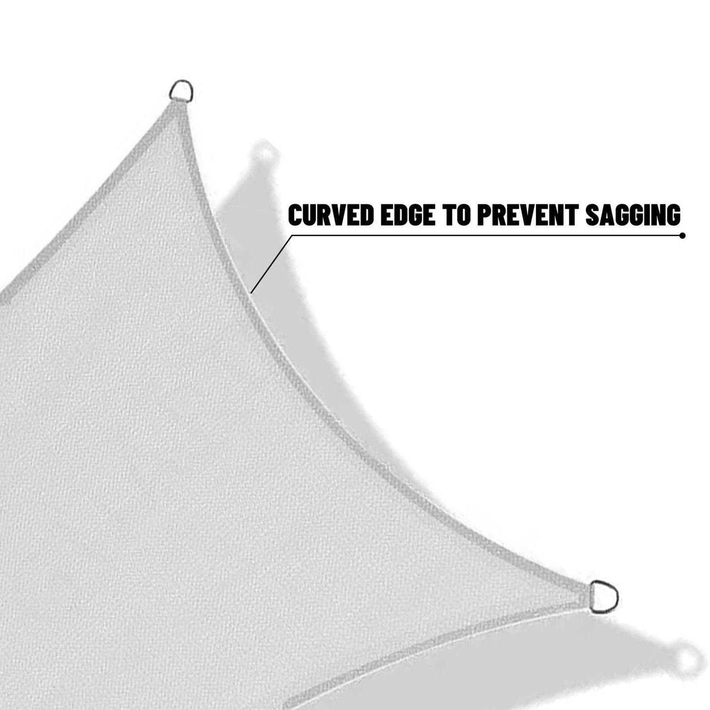 10' x 13' Rectangle Shade Sail Canopy   95% UV Protection for Patio, Garden, Dec6