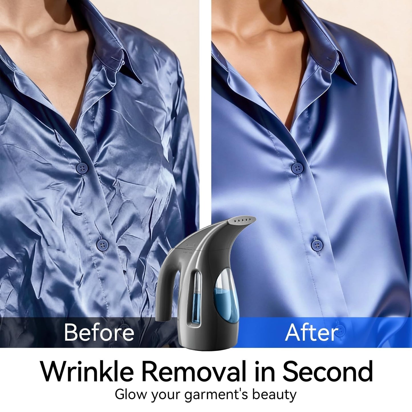 Portable Handheld Clothes Steamer, 1100W, 300ml Capacity, Fast Heat-Up, Travel S3