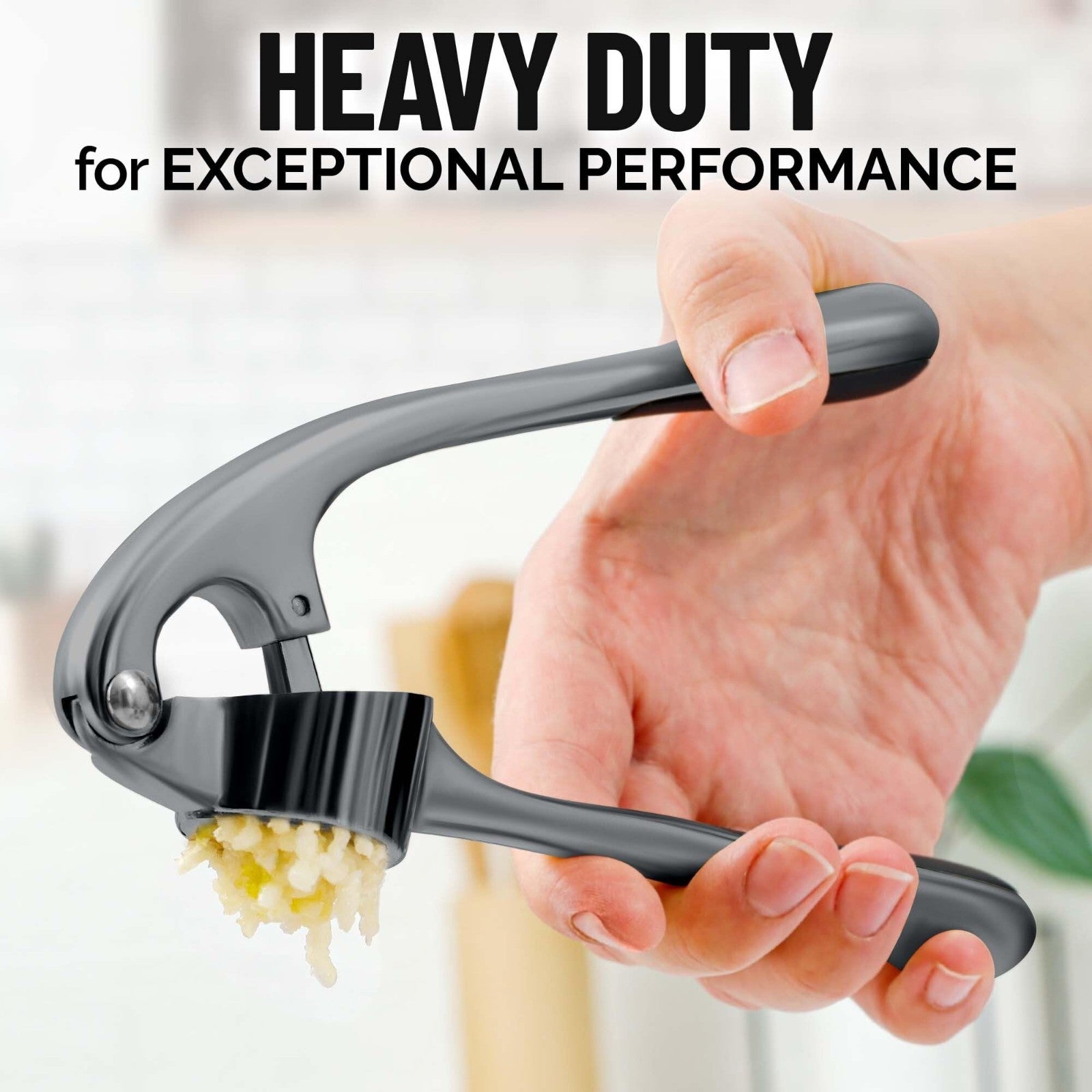 Premium Garlic Press Set   Rust Proof Mincer Tool, Easy Squeeze, Ergonomic Handl6