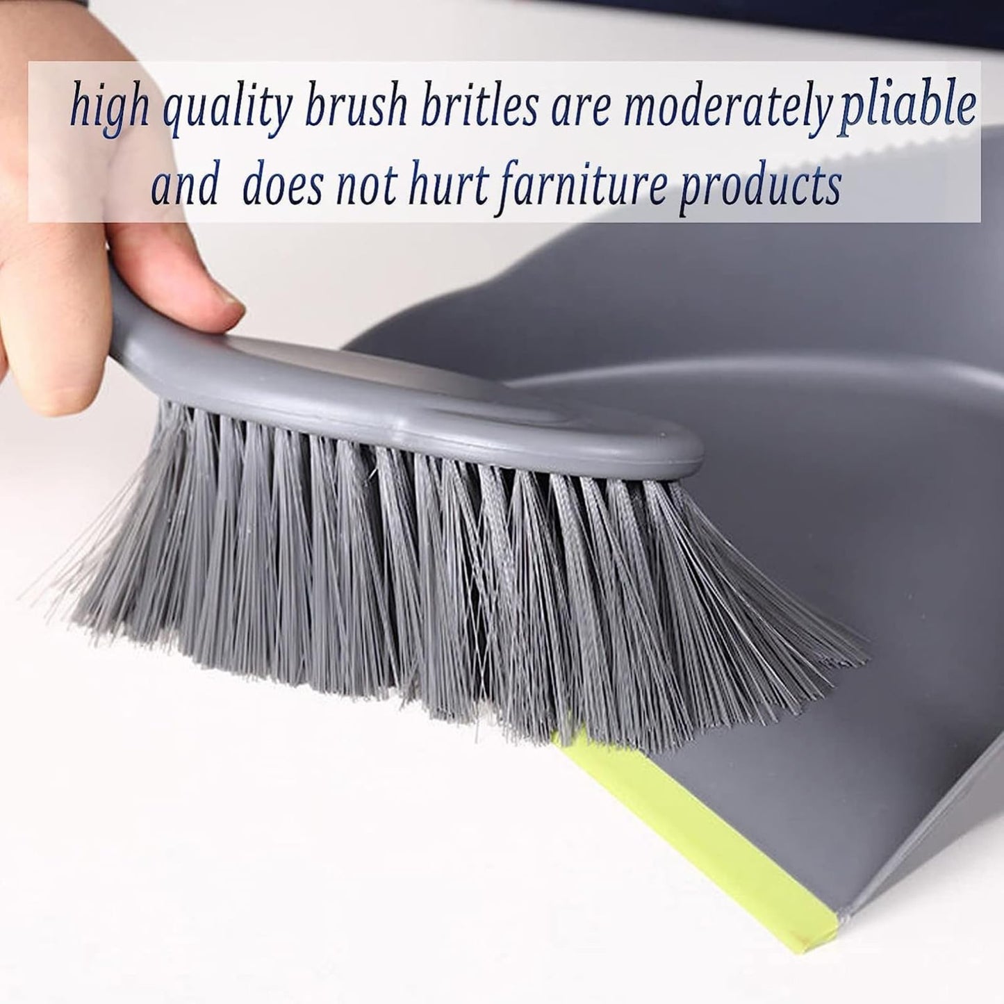Dustpan and Brush Set - Handheld Broom for Kitchen, Floors, Tables, Pet Cages5