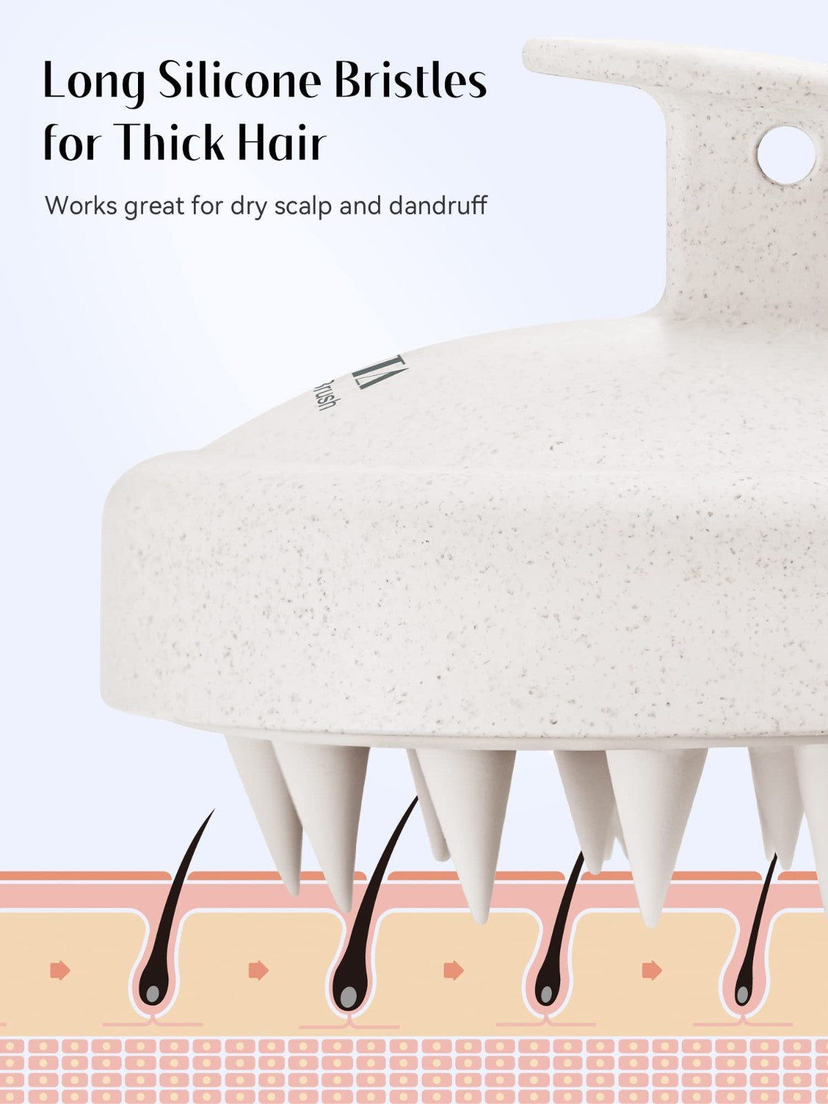 Scalp Massager Brush for Hair Growth, Soft Silicone Shampoo Scrubber, Dandruff R5