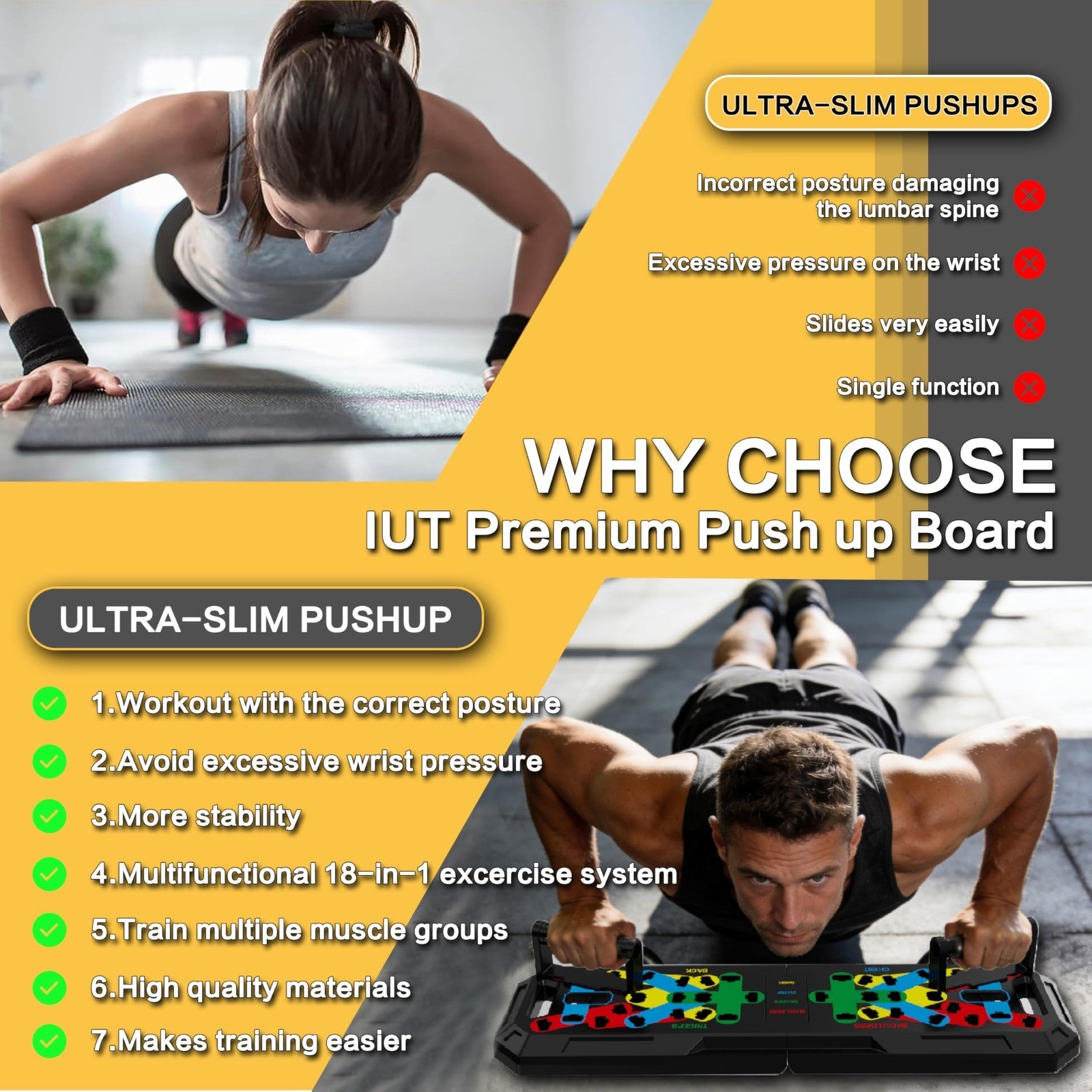 15 in 1 Push Up Board   Multi Functional Home Workout Equipment for Chest & Musc3