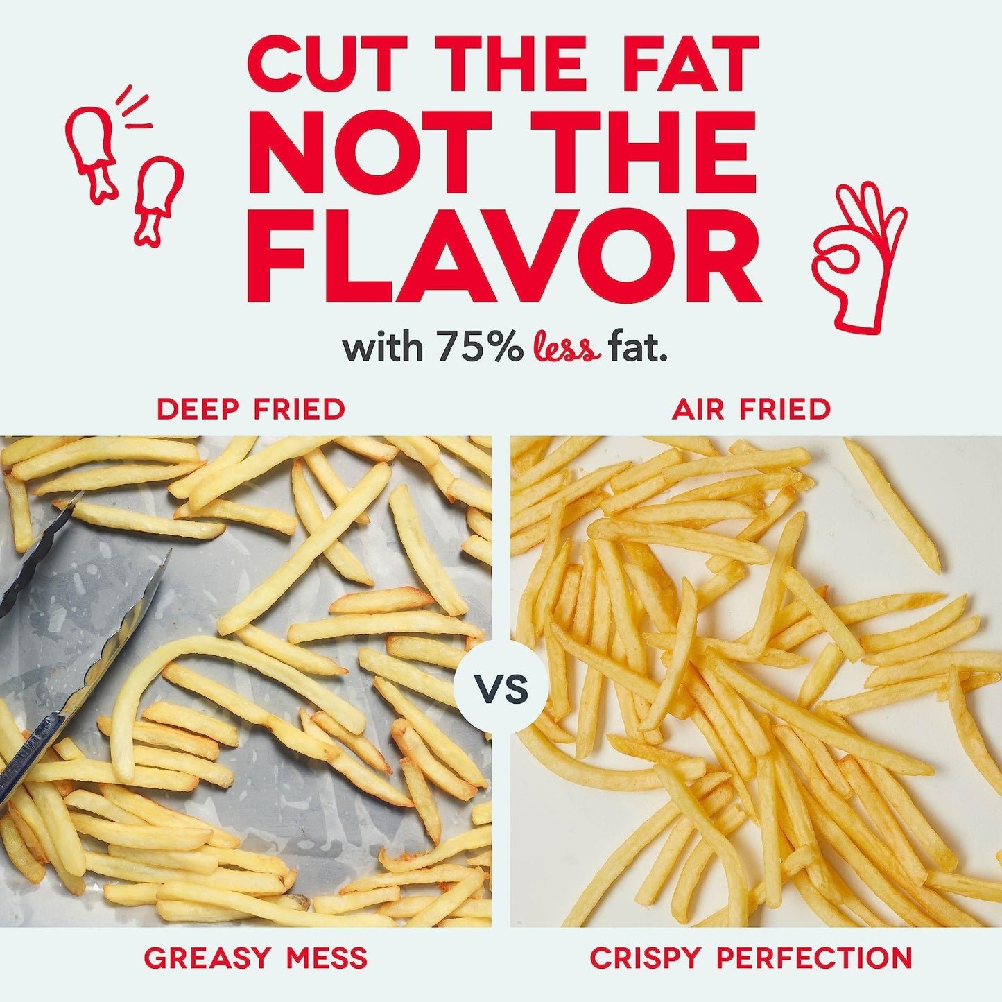 Compact Air Fryer with Adjustable Temperature - 2.6 Qt Nonstick Basket, Auto Shu8