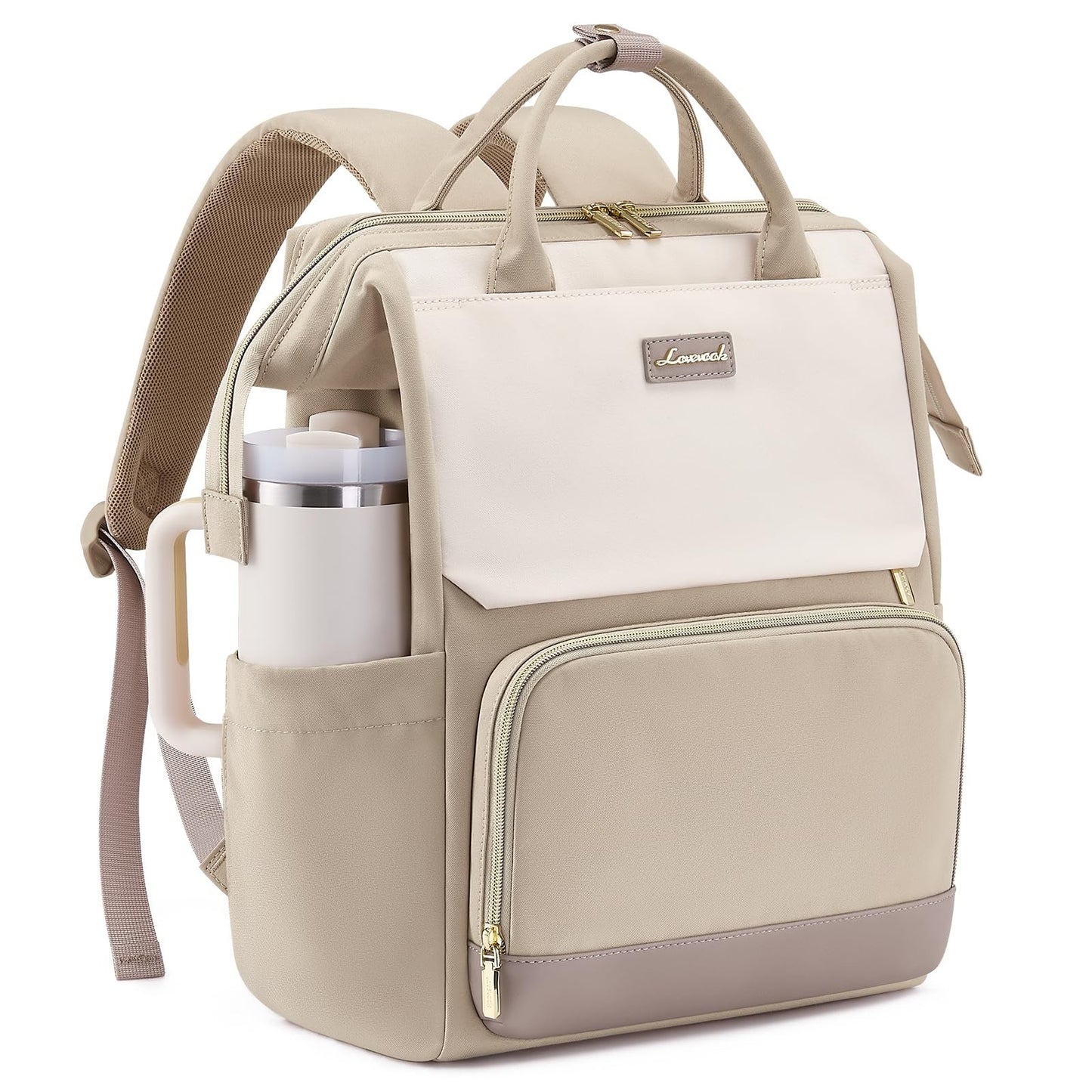 Stylish Laptop Backpack for Women   Travel, Work, Nurse, Teacher, Tumbler Holder1