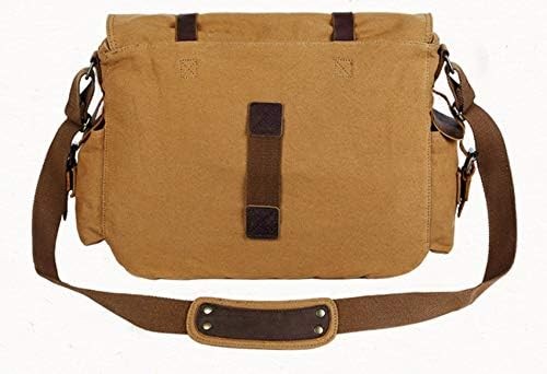 Vintage Leather Canvas Laptop Bag Messenger Bags Medium2
