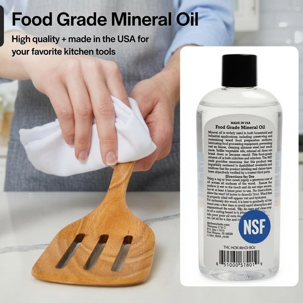Food Grade Mineral Oil 8oz   NSF Certified for Cutting Boards & Kitchen Use3