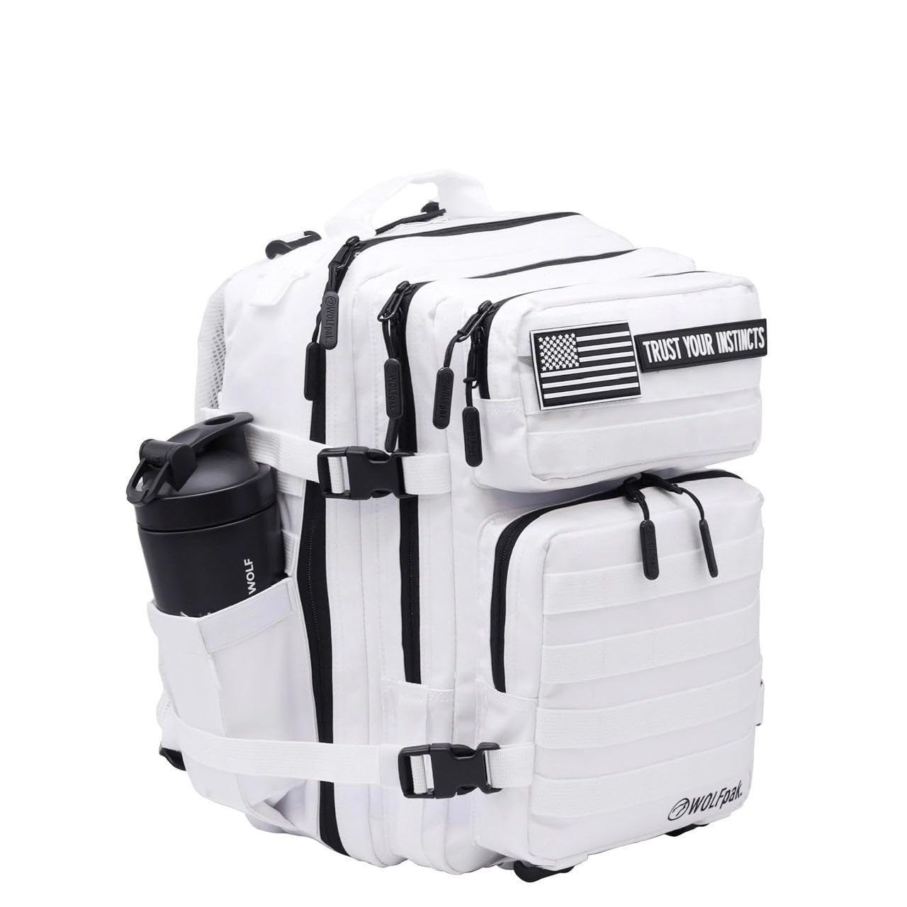Durable 25L Waterproof Gym Backpack   1000D Oxford, MOLLE Webbing, Laptop Pocket1