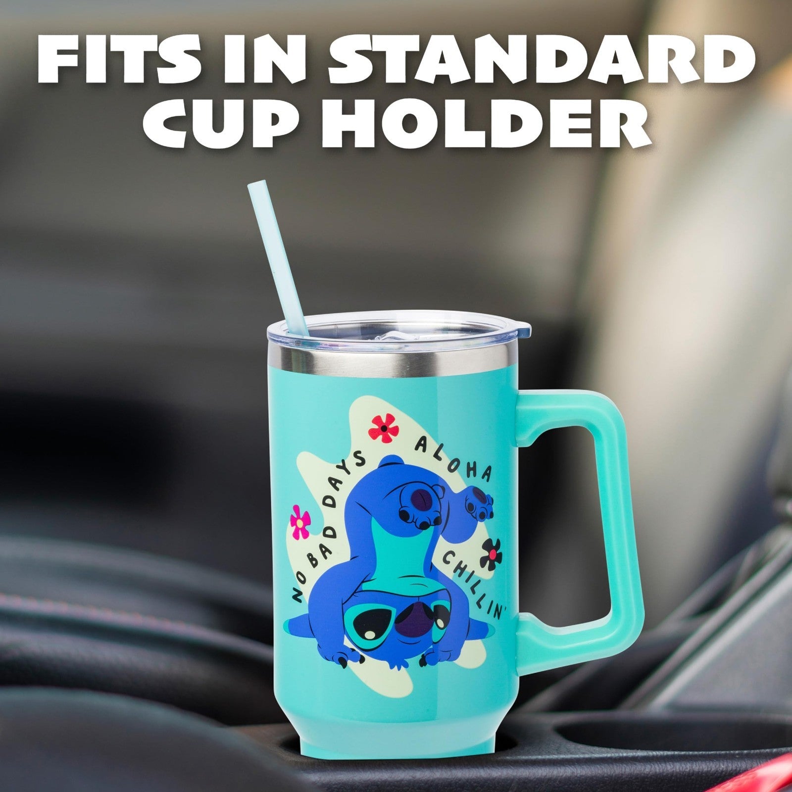 40oz Double Walled Stainless Steel Tumbler   Disney Lilo & Stitch Aloha, Fits Cu5