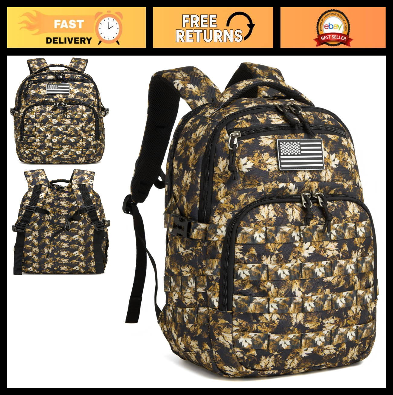 Tactical Military Backpack for Men   Small Black Assault Bag, Outdoor Gear0
