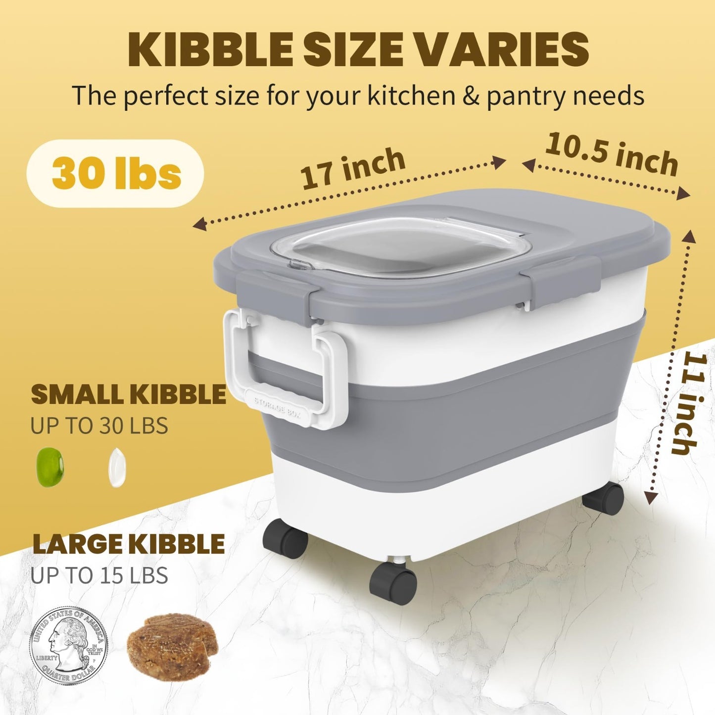 Collapsible Rice Container 20 30Lbs   Airtight Food Storage Solution, Space Savi2