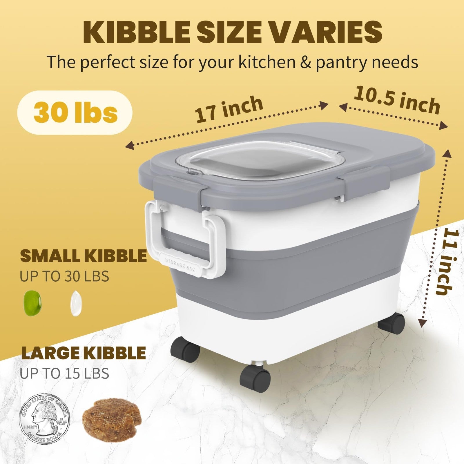 Collapsible Rice Container 20 30Lbs   Airtight Food Storage Solution, Space Savi2