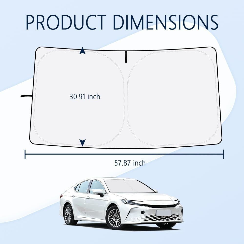 Car Windshield Sun Shade for 2025-2026 Toyota Camry, Foldable Oxford Cloth Cover2