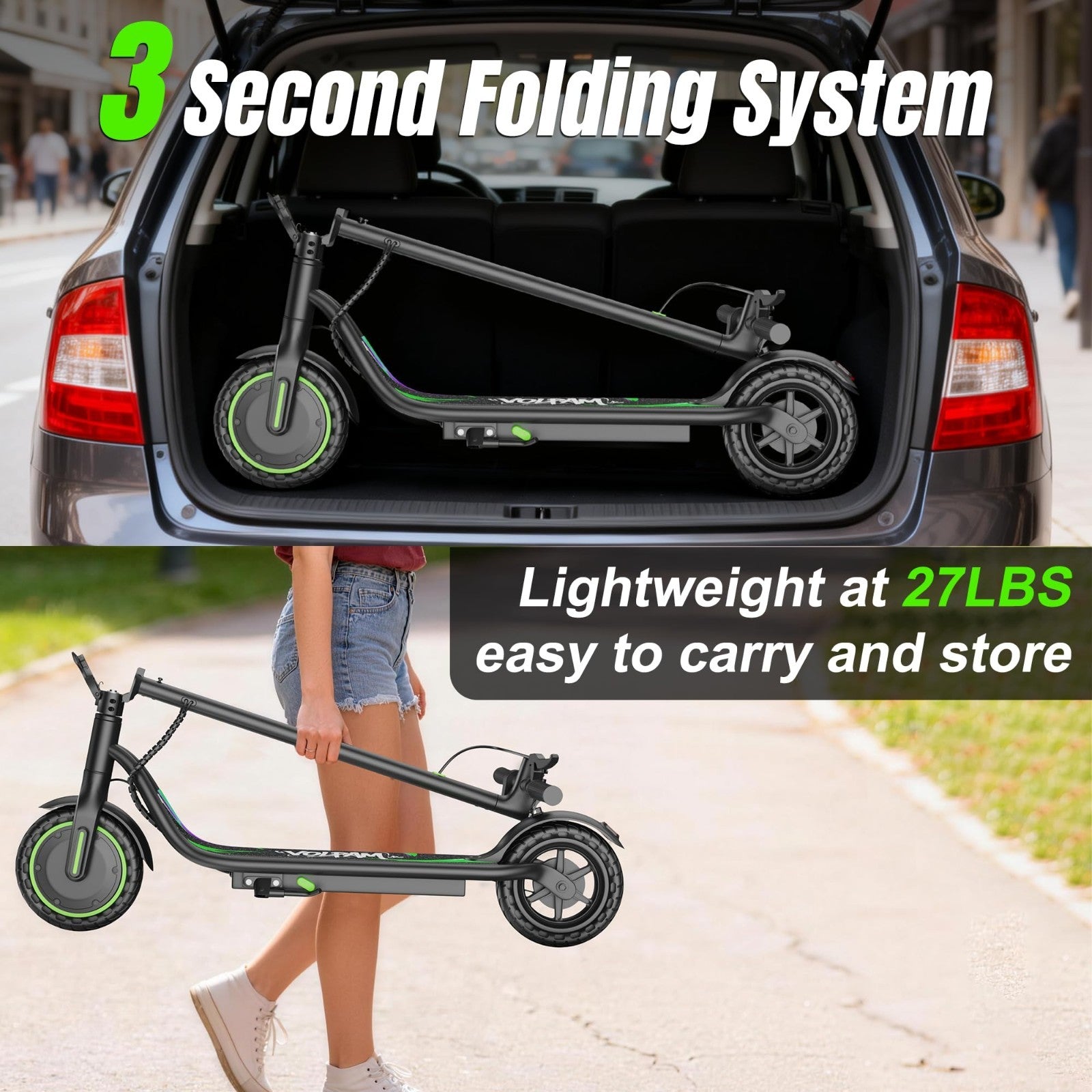 Electric Scooter for Adults, 350W/500W Motor, Long Range 5-28 Miles, 19 MPH Spee5