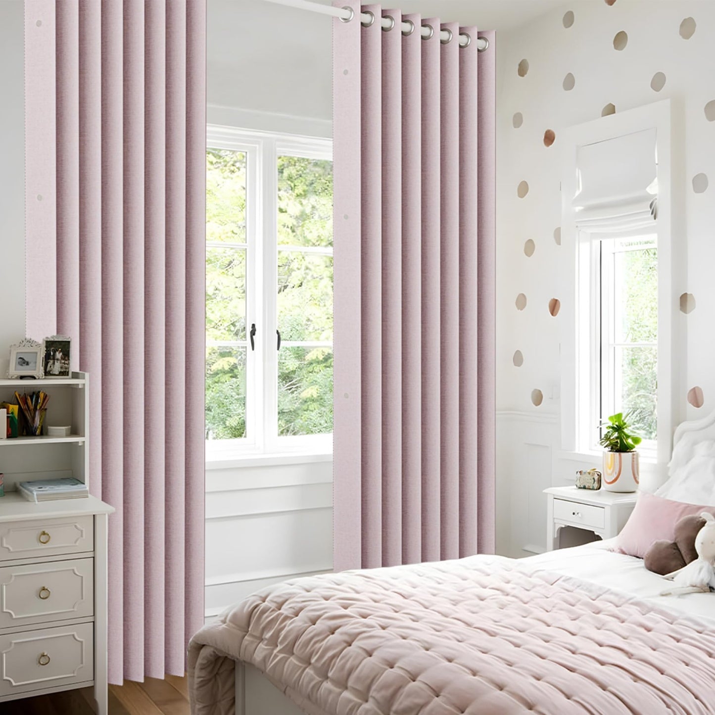 Accordion Style Magnetic Closure Curtain   Pinch Pleated Room Divider, W60 x L808