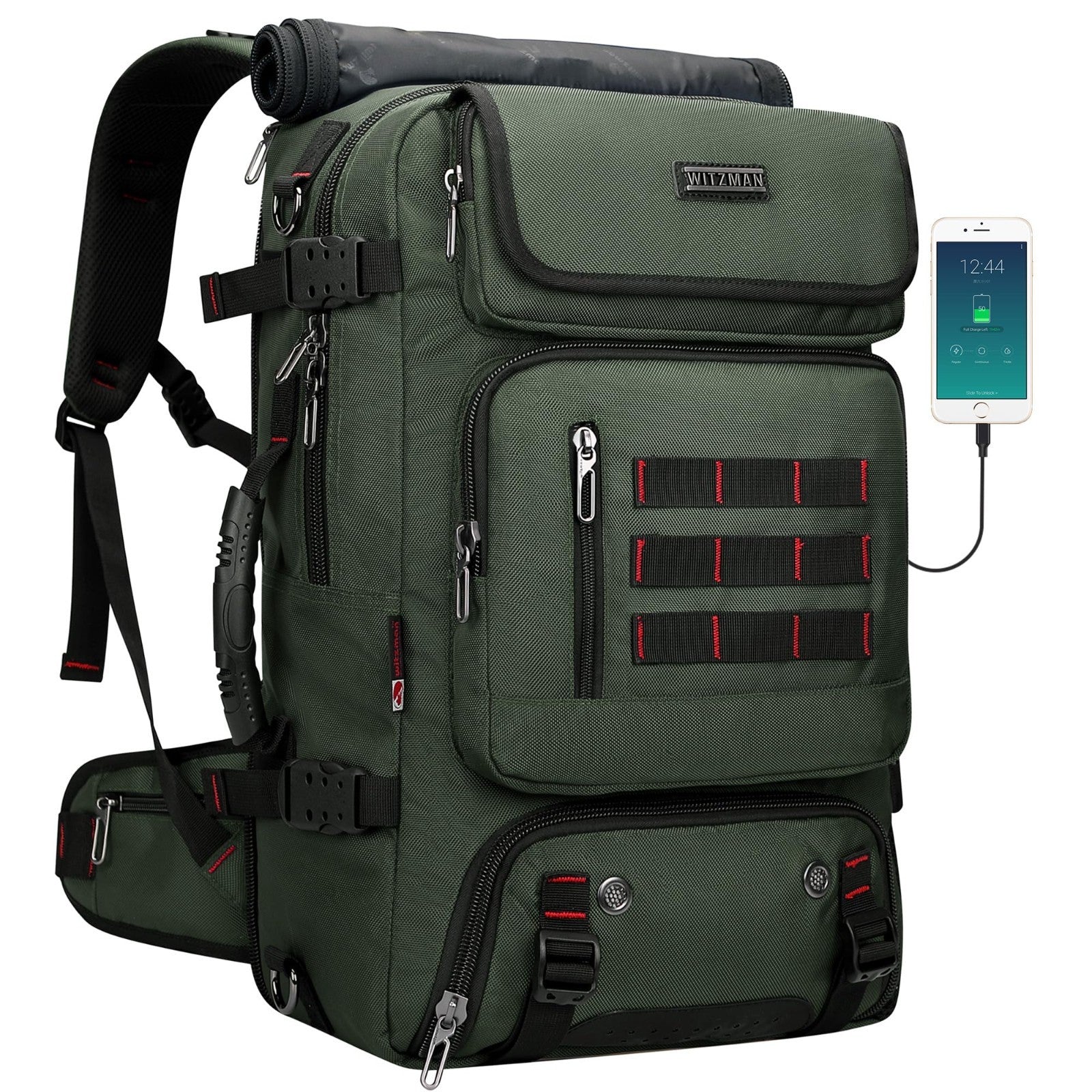 Travel Backpack for Men, Airline Approved Carry On, Fits 16" Laptop, Durable & S1