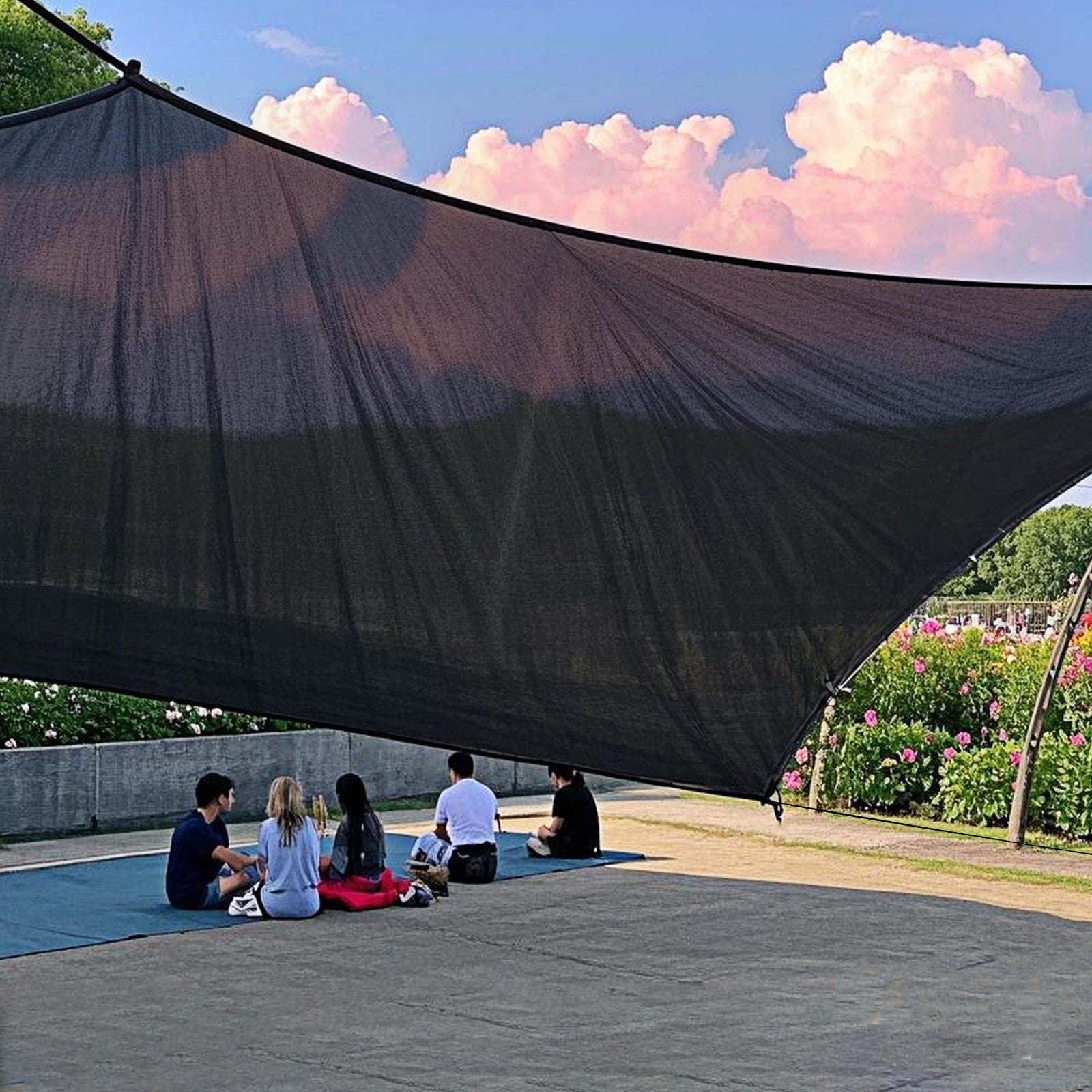 70% Black Shade Cloth 8x10 FT - Garden Mesh Tarp for Greenhouse, Patio, Plants,2