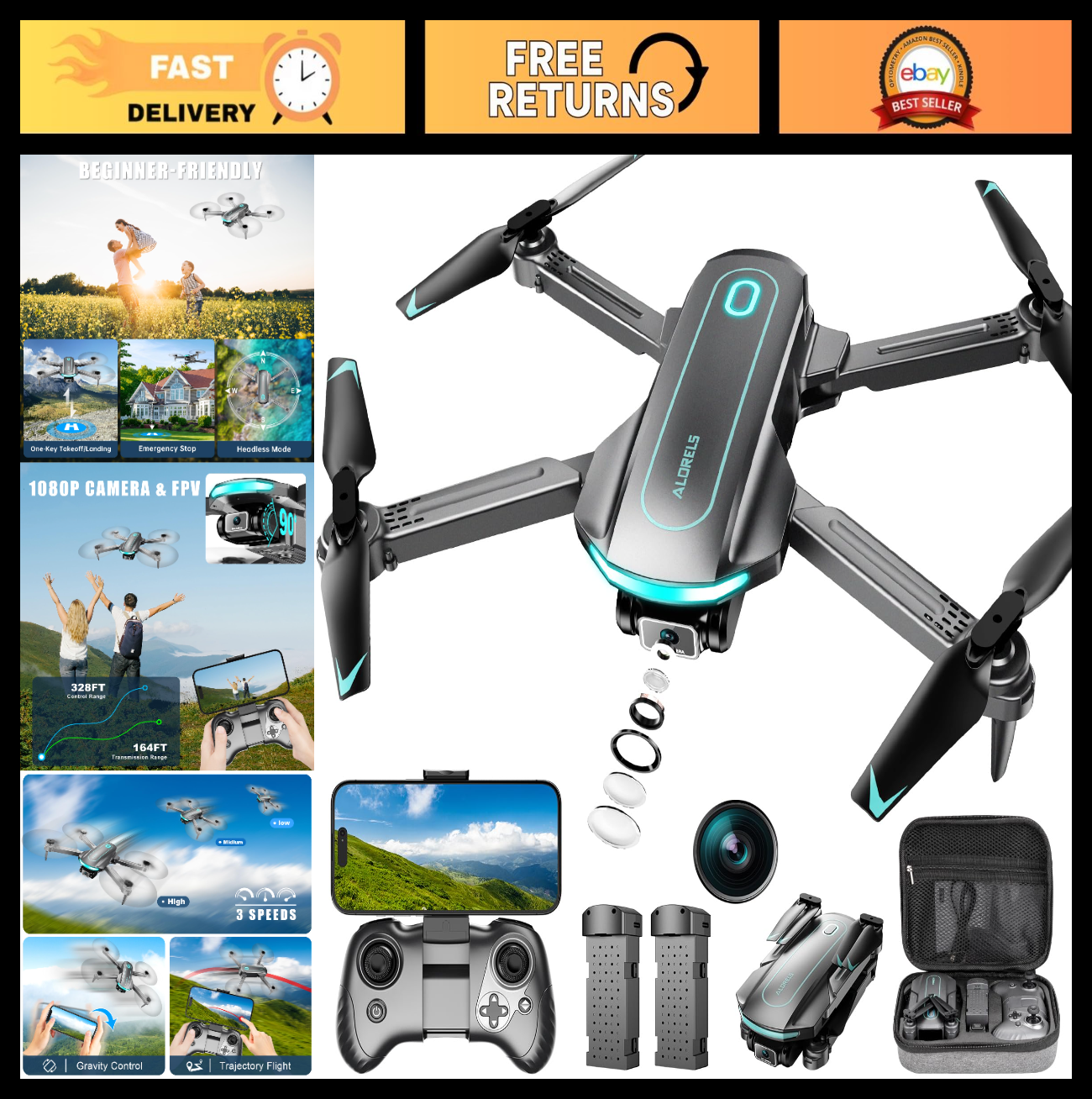 Here’s an optimized eBay title for your product:"1080P HD Mini Drone with Came0