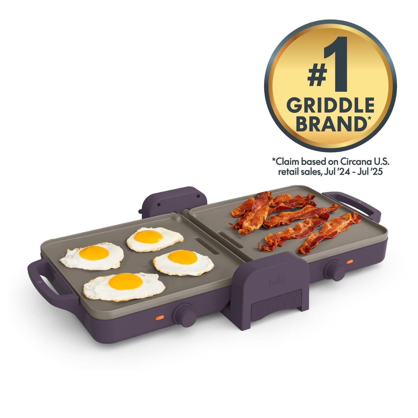10x20 Ceramic Nonstick Griddle - Dual Temp Cooking, Fits Anywhere, 1500W3
