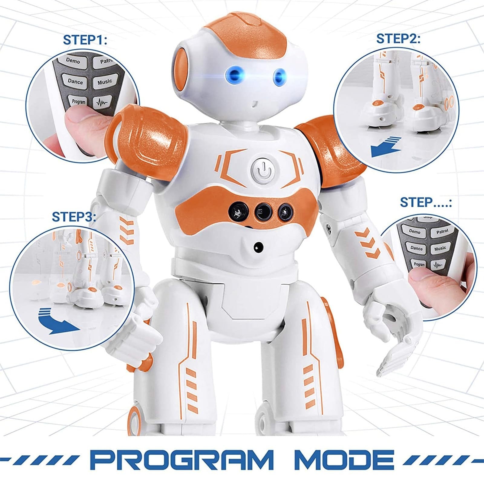 Programmable RC Robot Toy for Kids   Gesture Control, Smart Remote, Gift for Age6