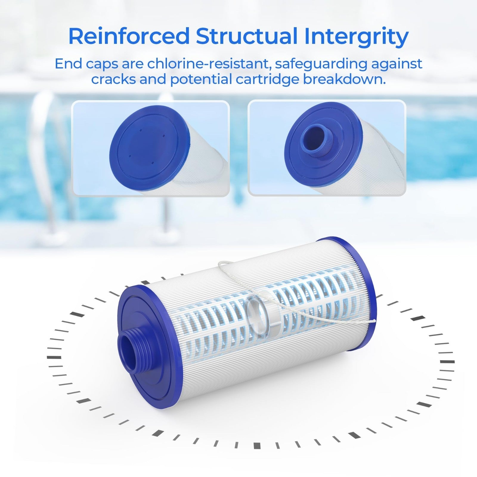 Hot Tub Spa Filter 2 Pack - 42 Sq.Ft Replacement for Watkins, Filbur, Pleatco, U4