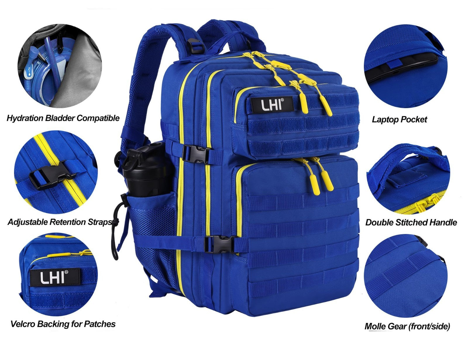 Tactical Military Backpack 45L Assault Pack Rucksack for Men & Women, Molle Syst4