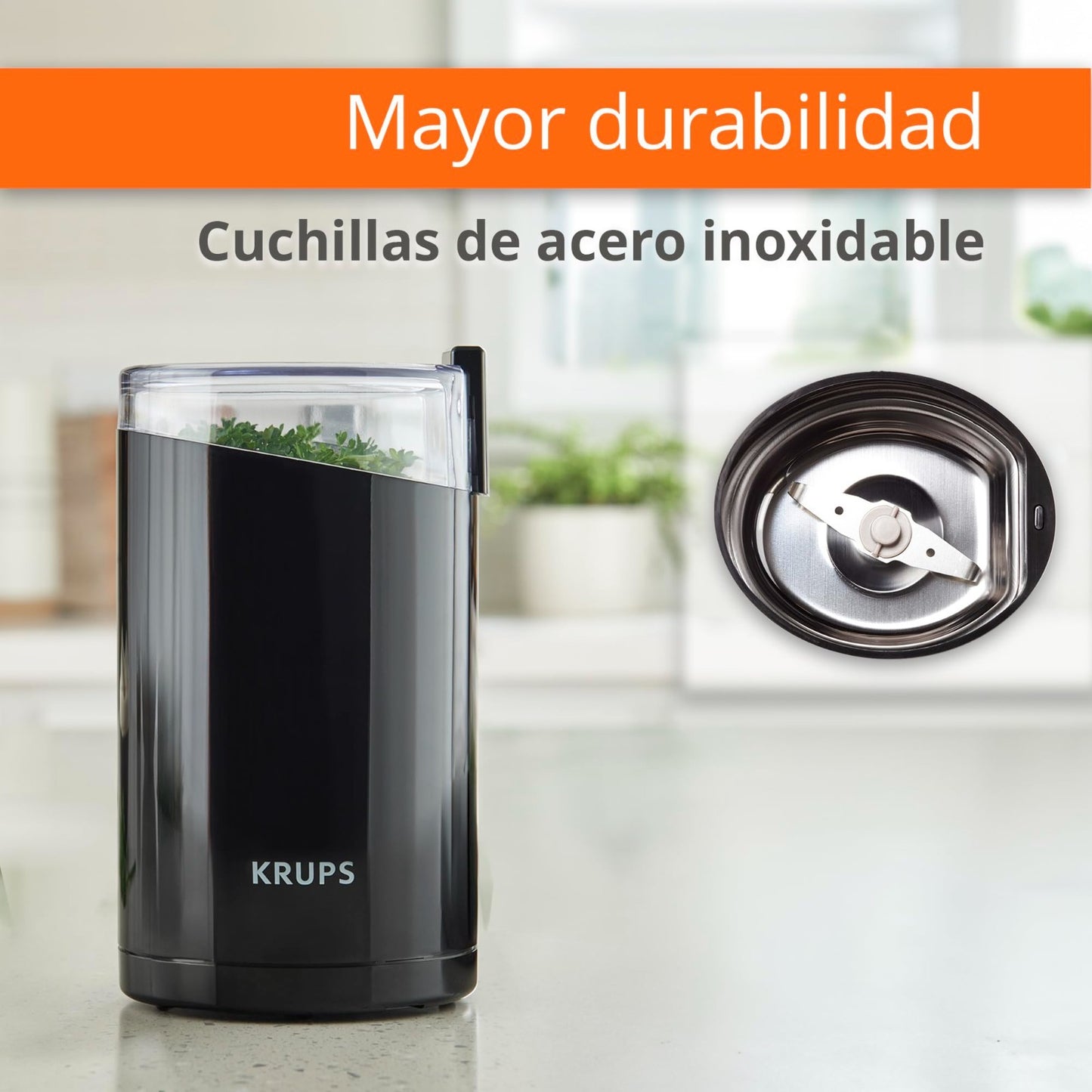 Electric Coffee Grinder, 3 oz Capacity, 200W Motor, Stainless Steel Blades, Spic4