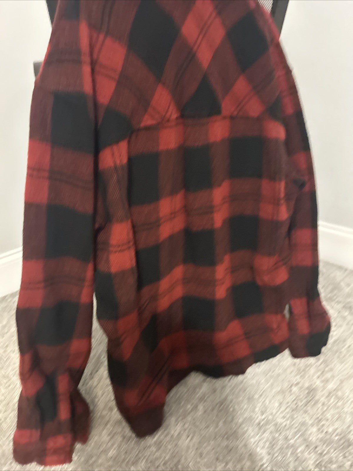forever 21 button long sleeve shirt Men Red1