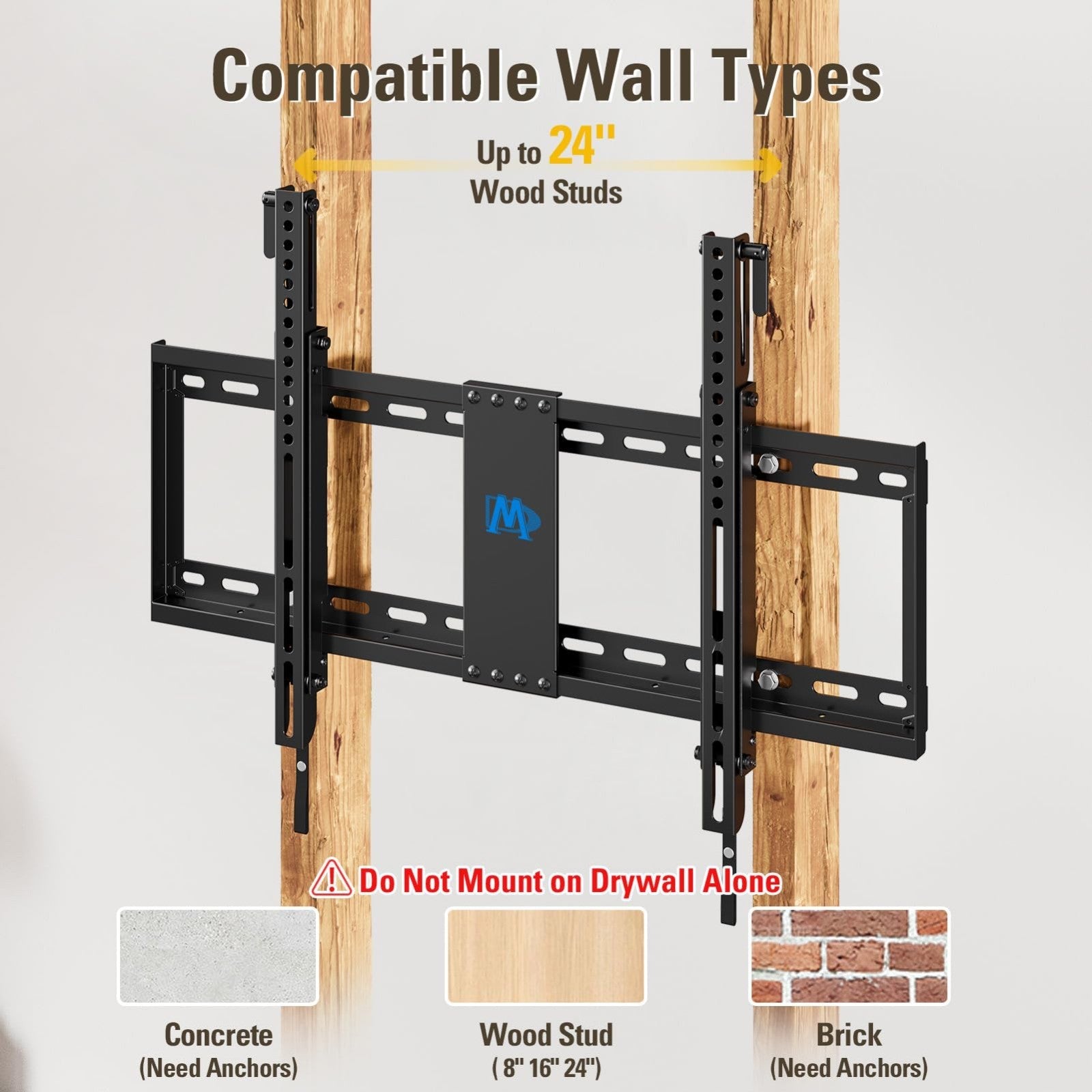 Universal Tilt TV Wall Mount for 42 70 Inch TVs, VESA 200x100 to 600x400mm, 20°3