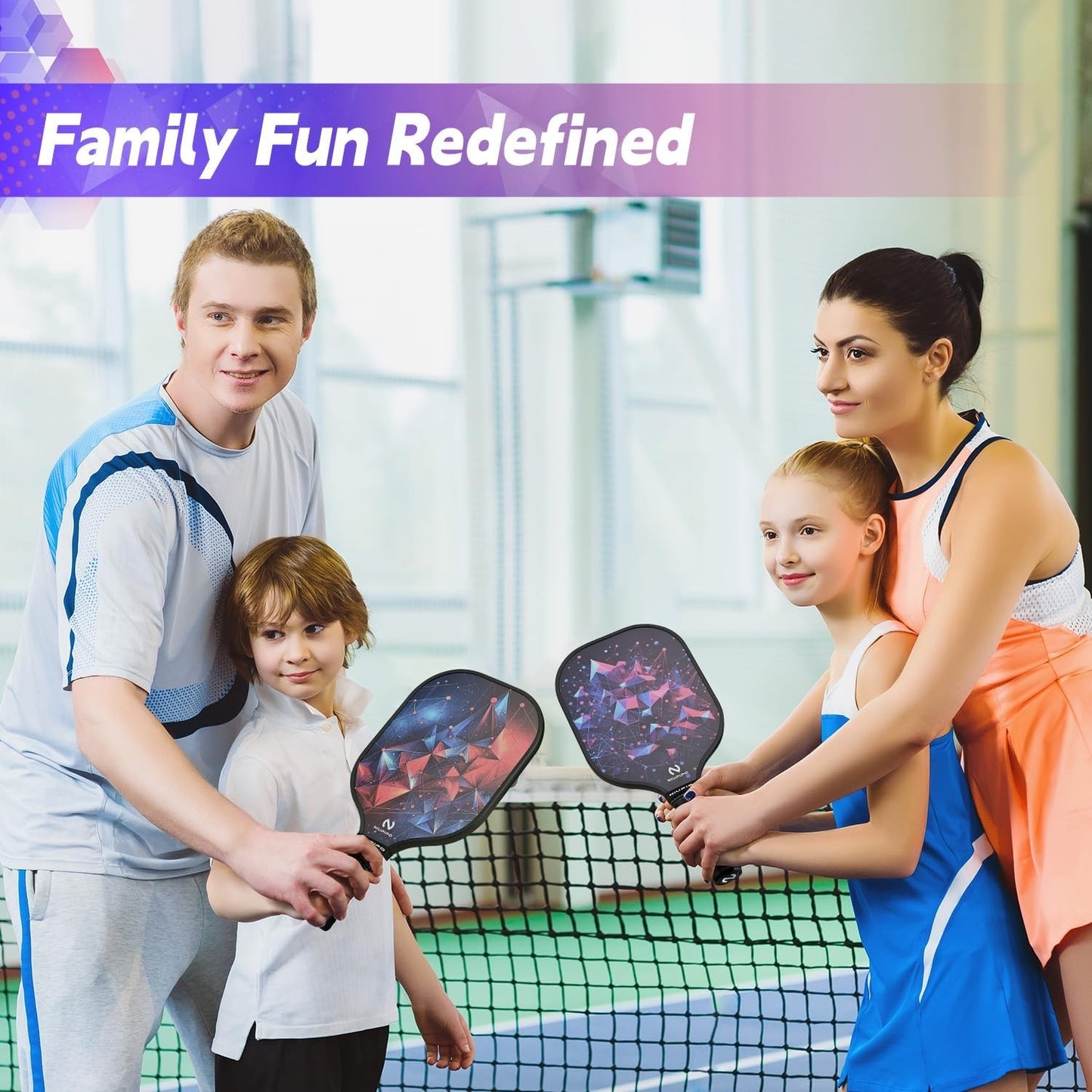 Pickleball Paddle Set of 2 or 4, USAPA Approved, Fiberglass, Lightweight, Includ4