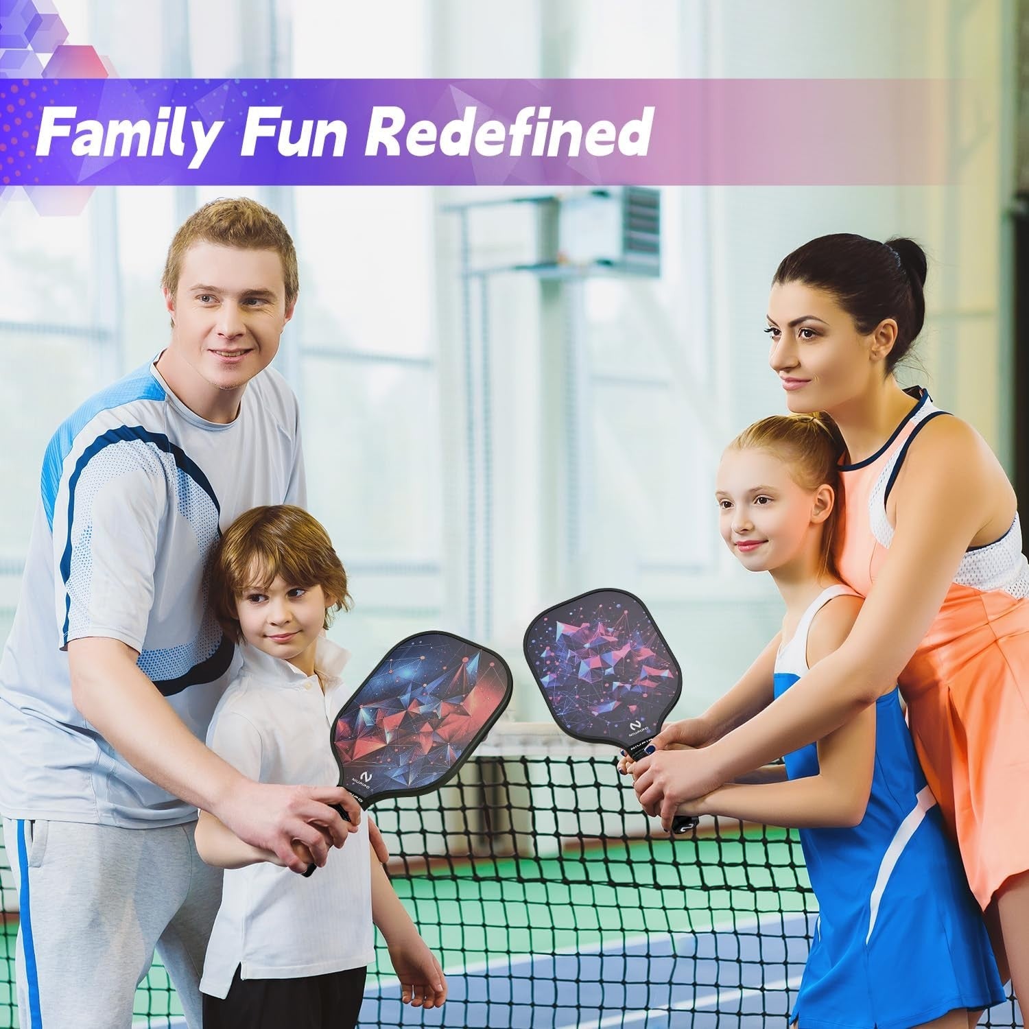 Pickleball Paddle Set of 2 or 4, USAPA Approved, Fiberglass, Lightweight, Includ4