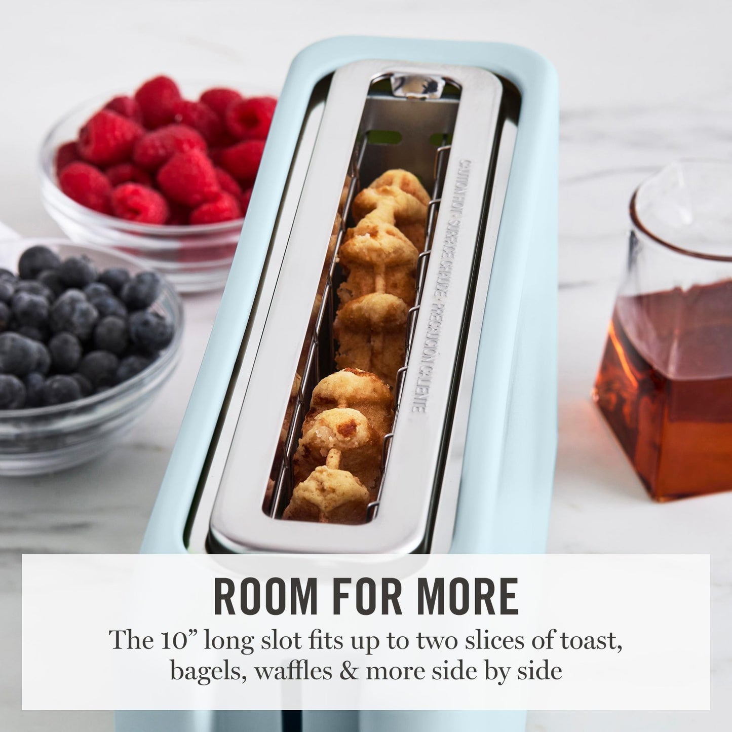 Extra Wide 2-Slice Long Slot Toaster for Sourdough & Bagels, 10 Shade Settings,3