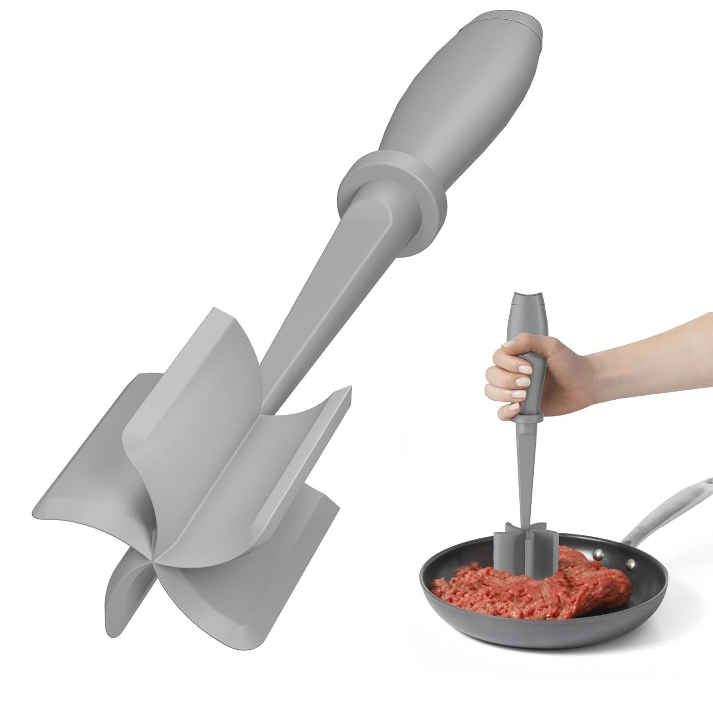 Meat Chopper & Hamburger Grinder Tool   5 Blade Heat Resistant Smasher, Dishwash1