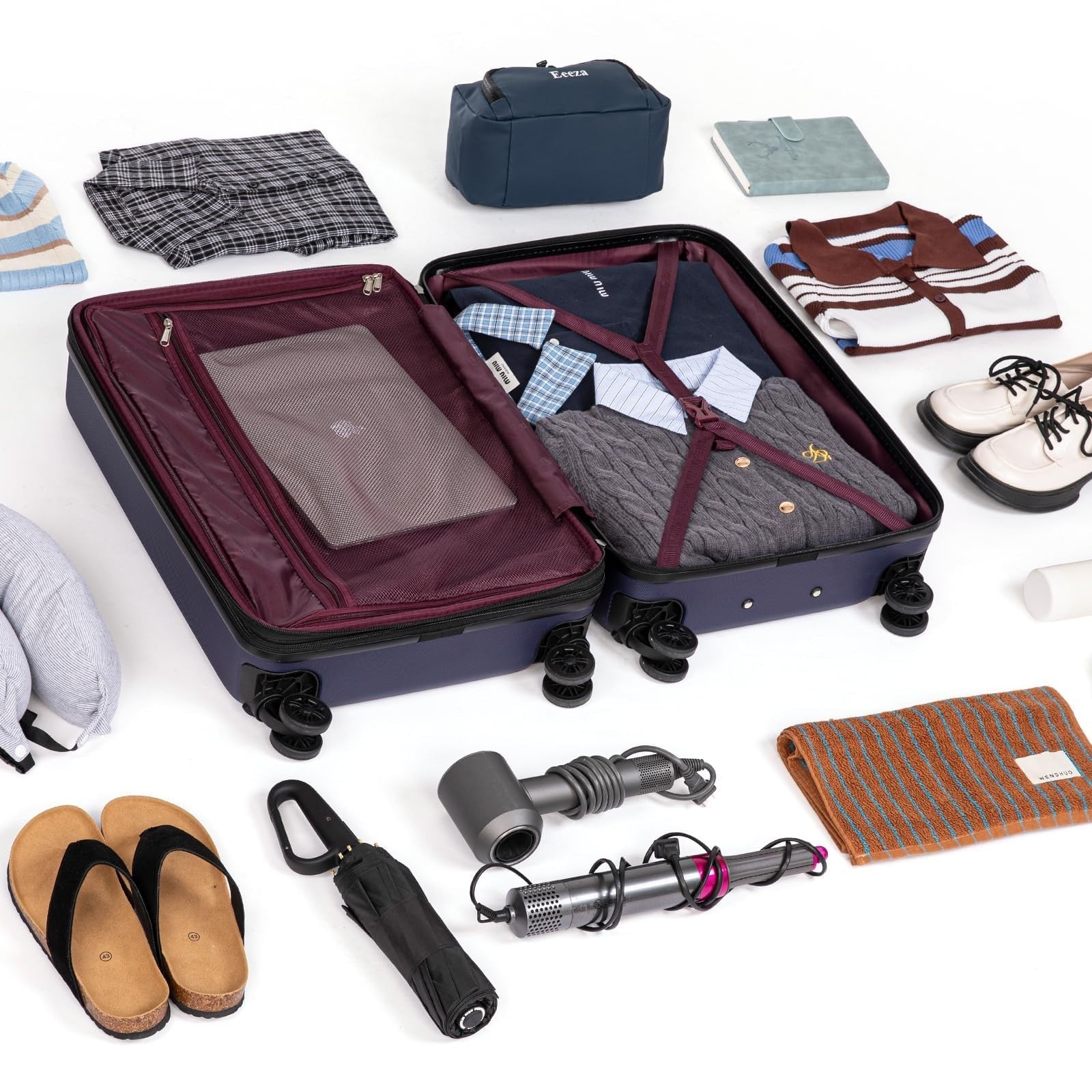 5-Piece Hardshell Luggage Set, Spinner Wheels 20/24/28", Water-Repellent Suitcas6