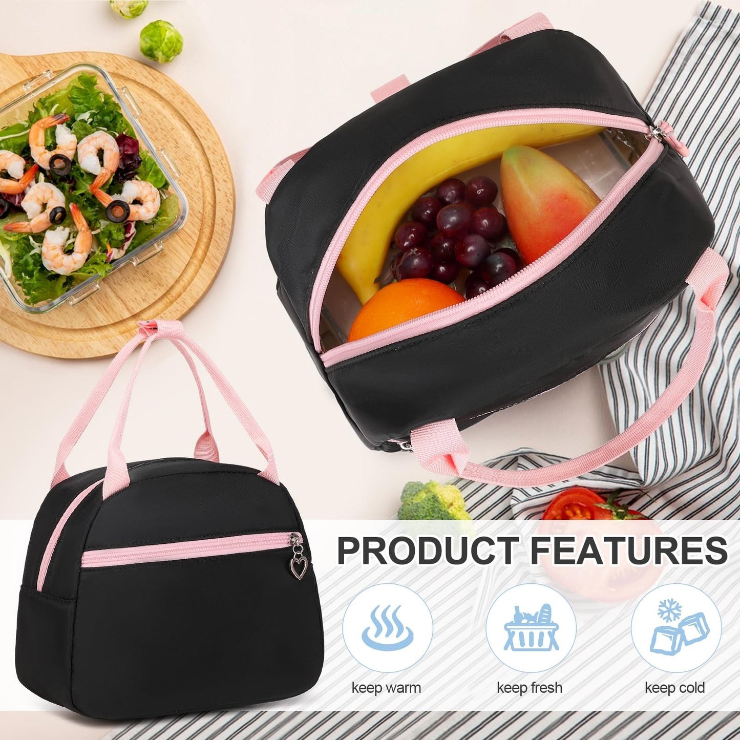 3PCS Girls School Backpack Set with Lunch Box & Pencil Pouch   Stylish & Durable6