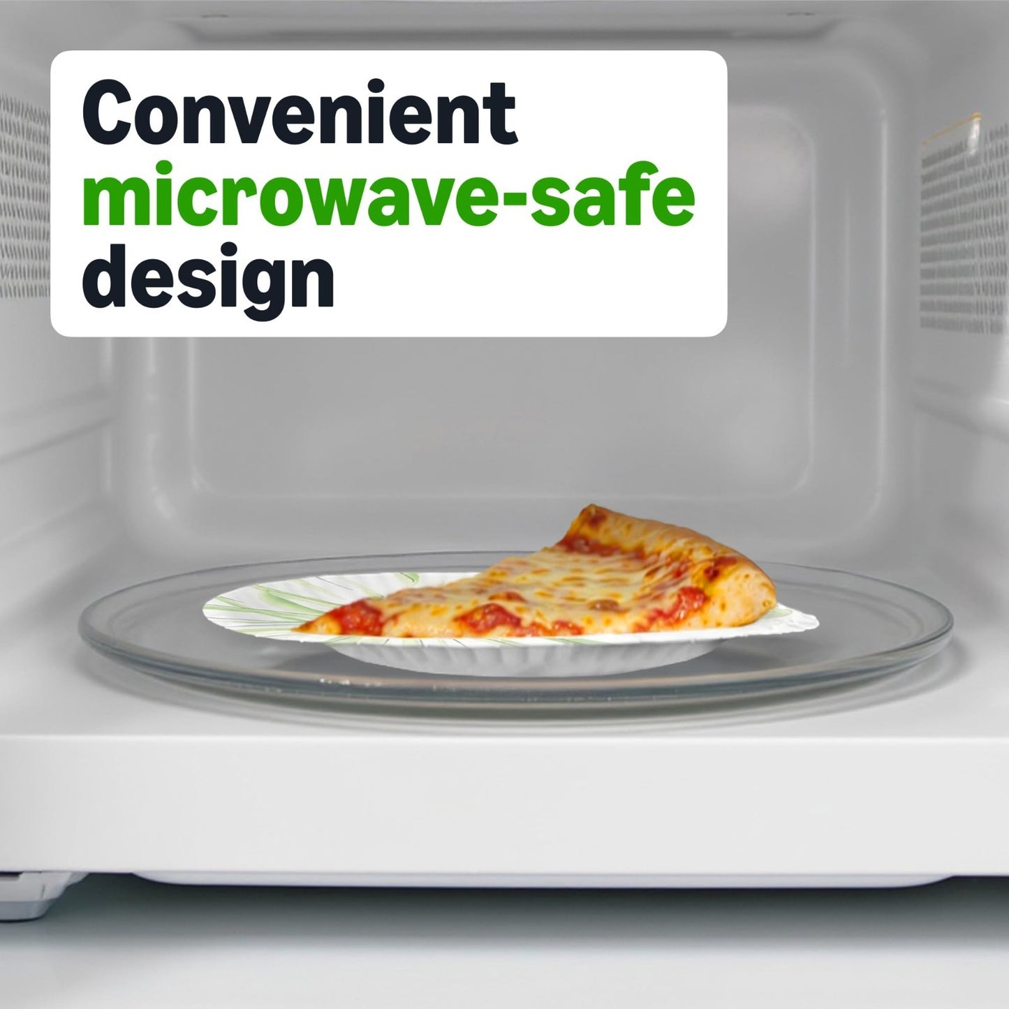 Disposable Paper Plates 8.62"   Microwave Safe, Cut Resistant, Soak Proof, 100 C3