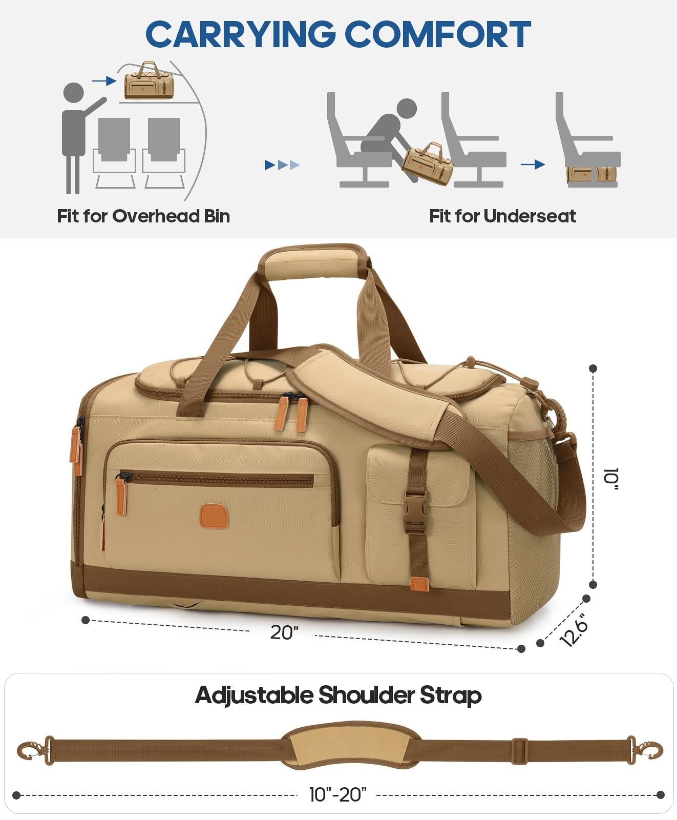 Versatile 3-in-1 Gym Bag with Shoe & Laptop Compartment | Anti-Theft Duffle Back6