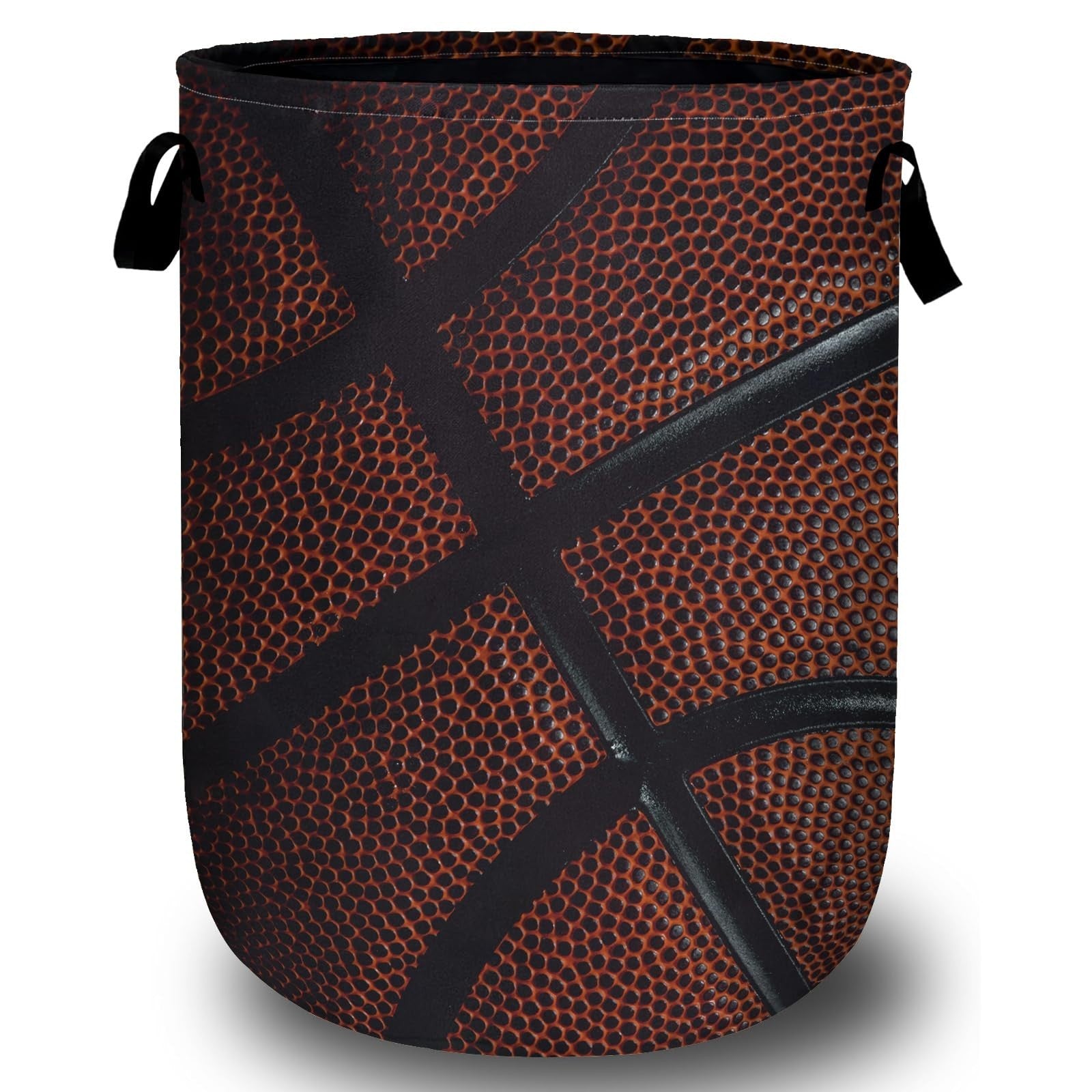 Collapsible Basketball Texture Laundry Hamper, Oxford Cloth Storage Bin 15.7"x200