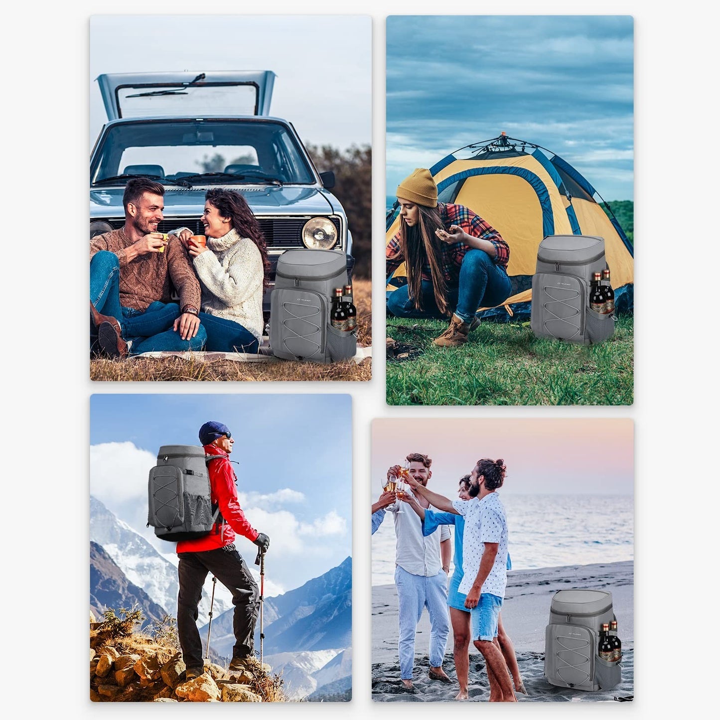 Insulated Cooler Backpack - 35/50 Can Soft Lunch Bag for Camping, Hiking, Beach8