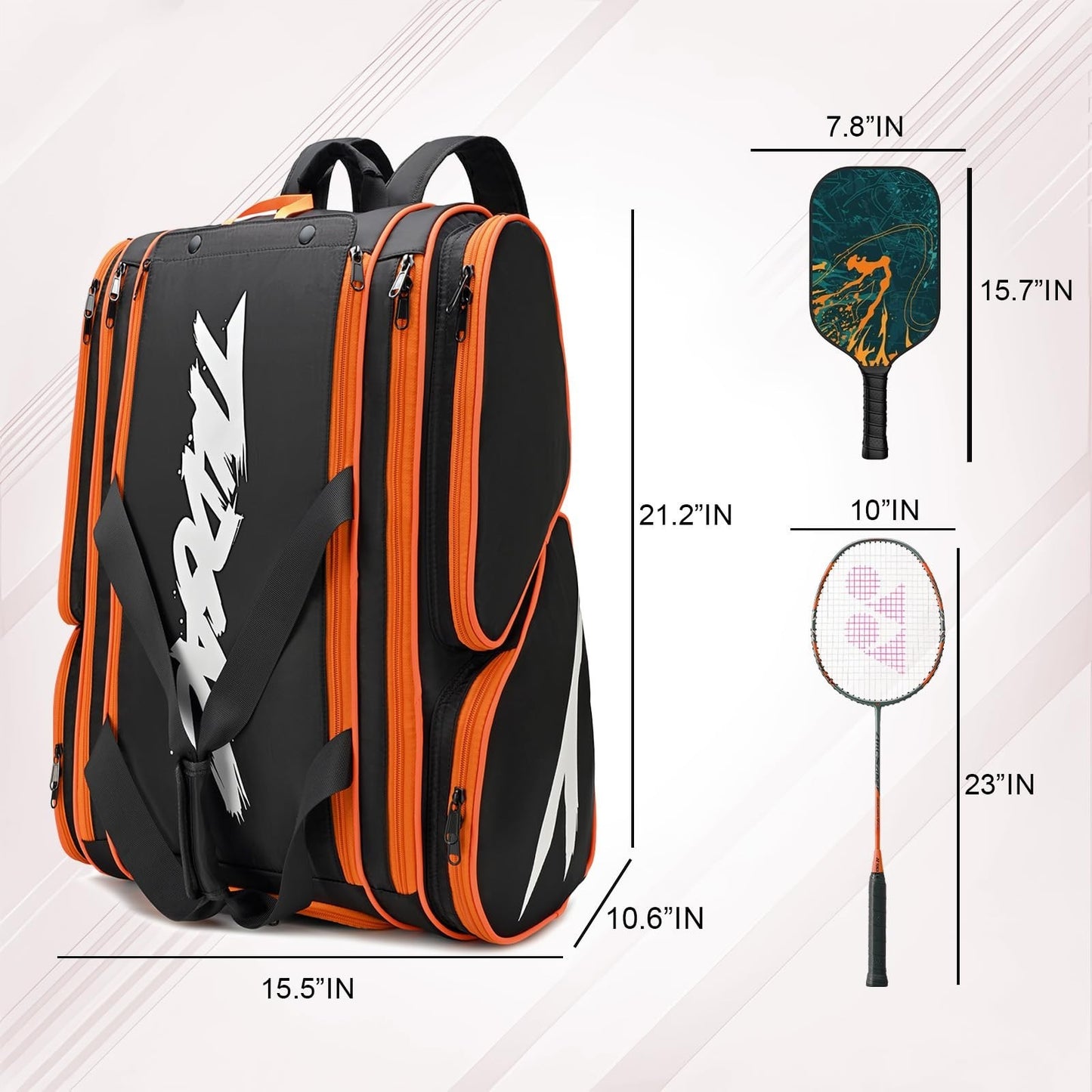 Optimized eBay Title:  "Large Pickleball Paddle Bag for 4 Paddles, Extra Pocket5
