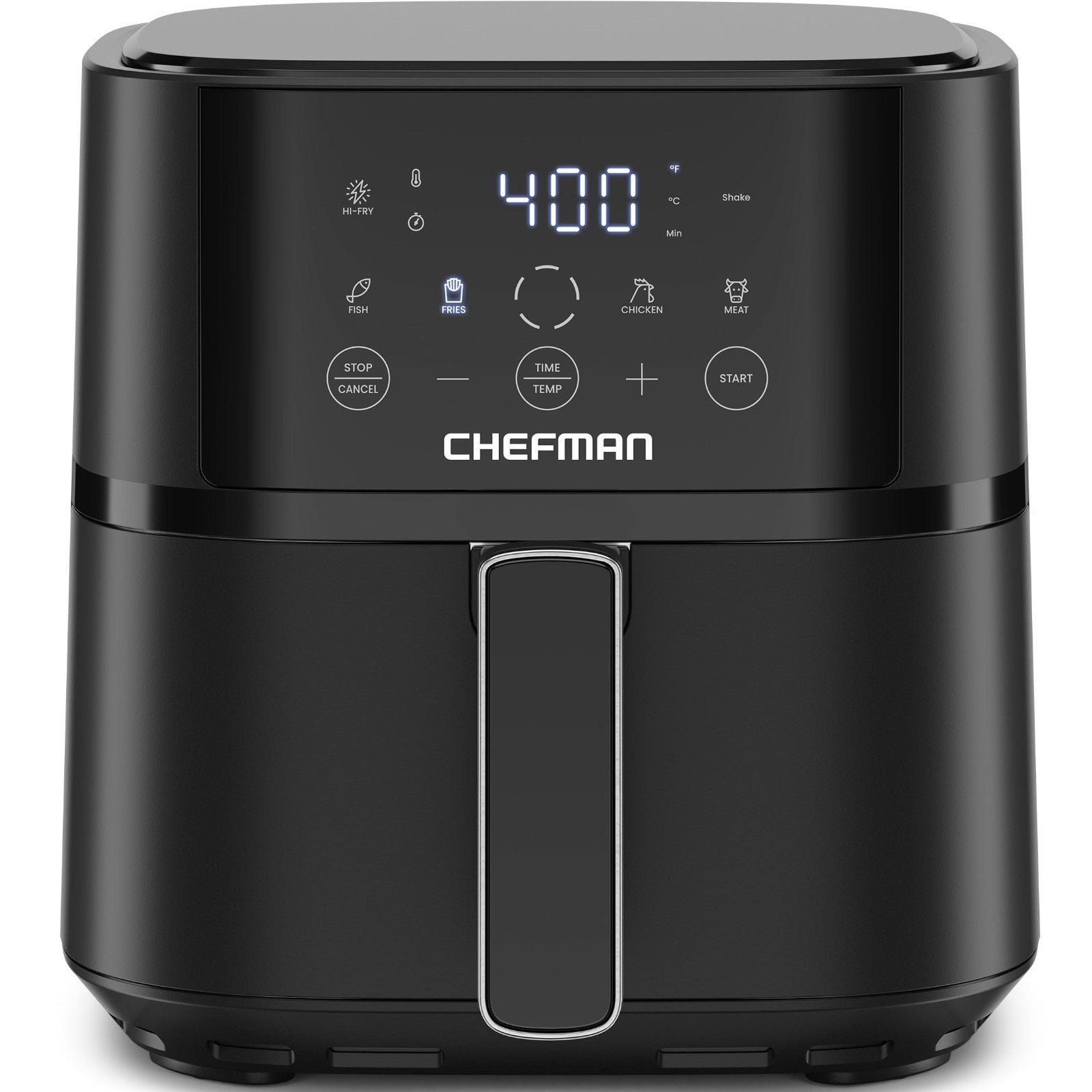 Compact 4QT Air Fryer with Hi Fry Technology, Touchscreen Controls, Nonstick Bas1