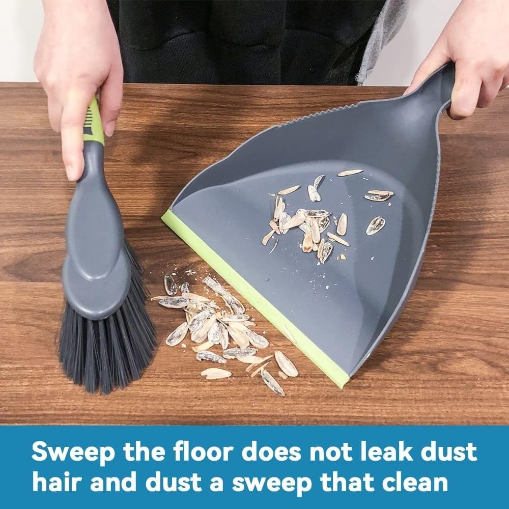 Dustpan and Brush Set - Hand Broom Dust Pan for Kitchen, Sofa, Car, Pet Nest (2p3