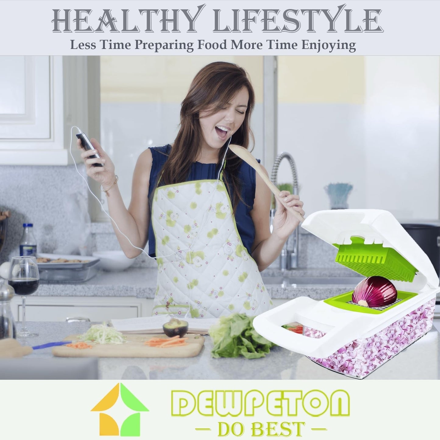 16 in 1 Mandoline Slicer & Spiralizer, Veggie Chopper with Container for Salads4
