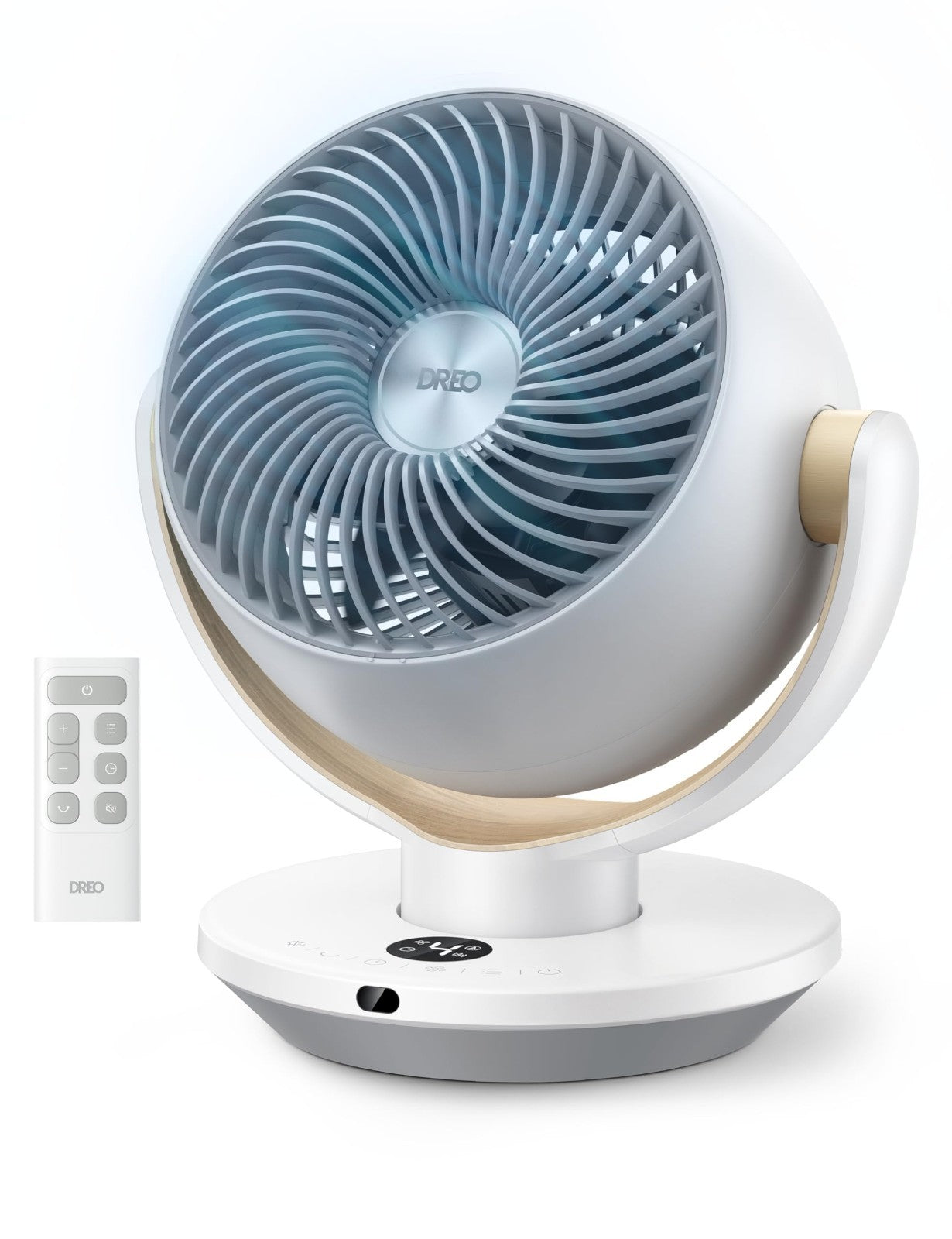 11" Desk Fan with Remote   Powerful 65ft Airflow, 4 Speeds, 90° Oscillating, Qui1