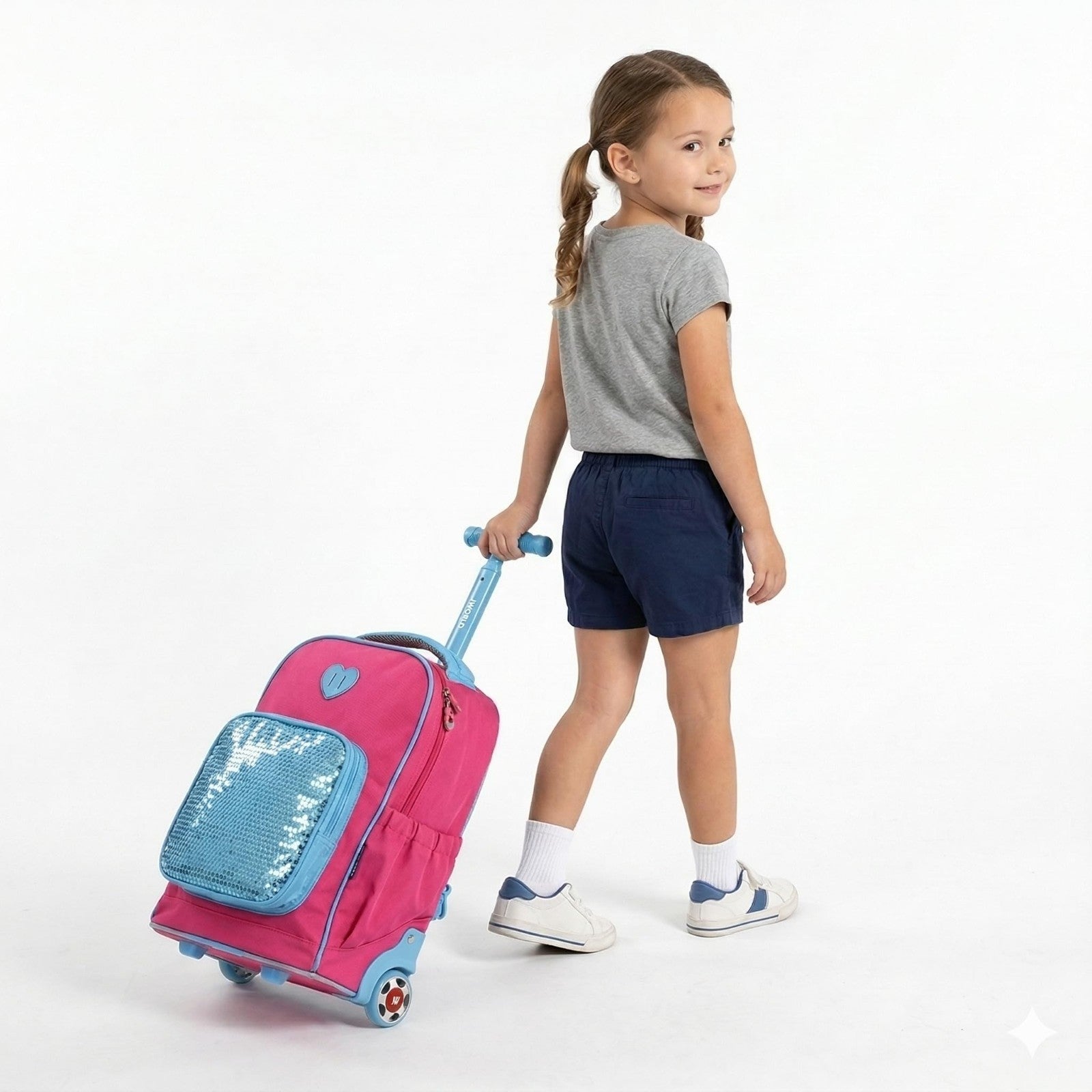 Sparkle Rolling Backpack for Kids   Lightweight, Durable, School Travel Bag7