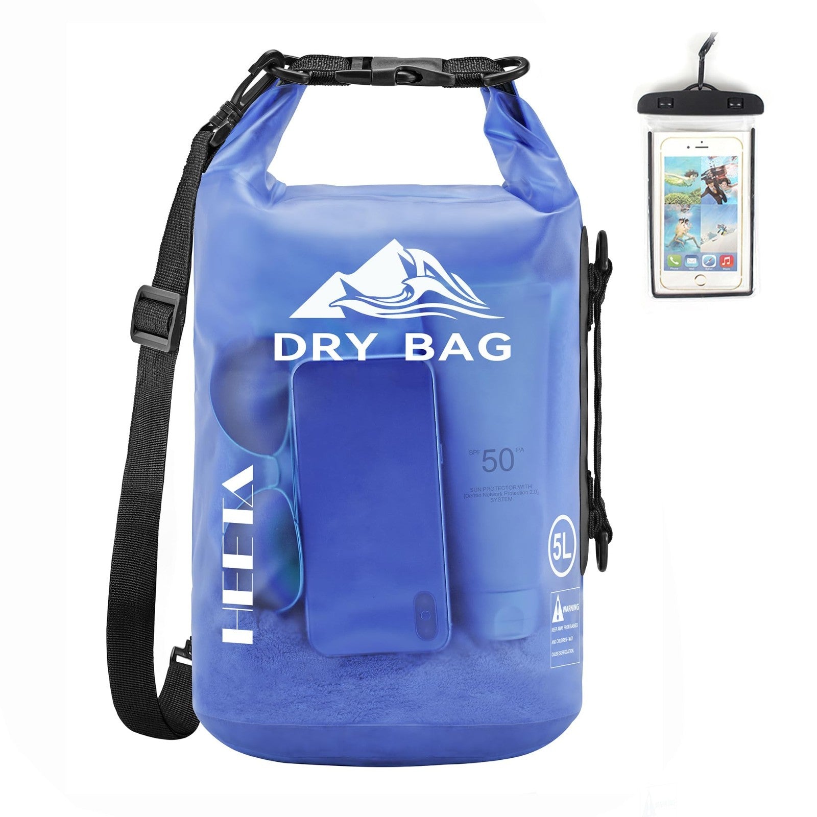 Waterproof Dry Bag for Travel, Swimming, Kayaking - Lightweight Roll Top Backpac1
