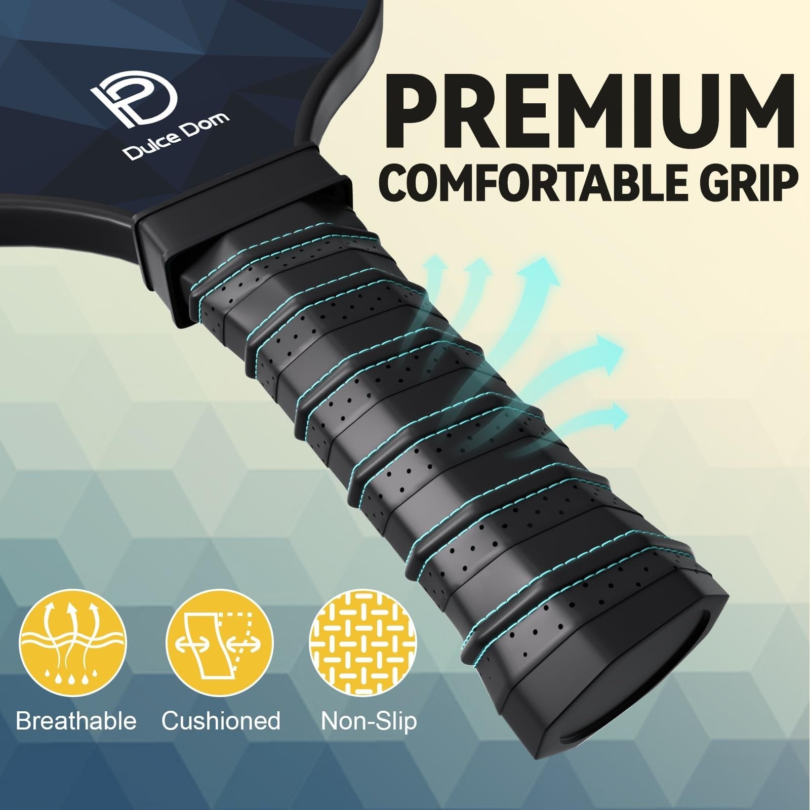 Pickleball Paddles Set of 2/4 - USAPA Approved Fiberglass Graphite Rackets & Bag4